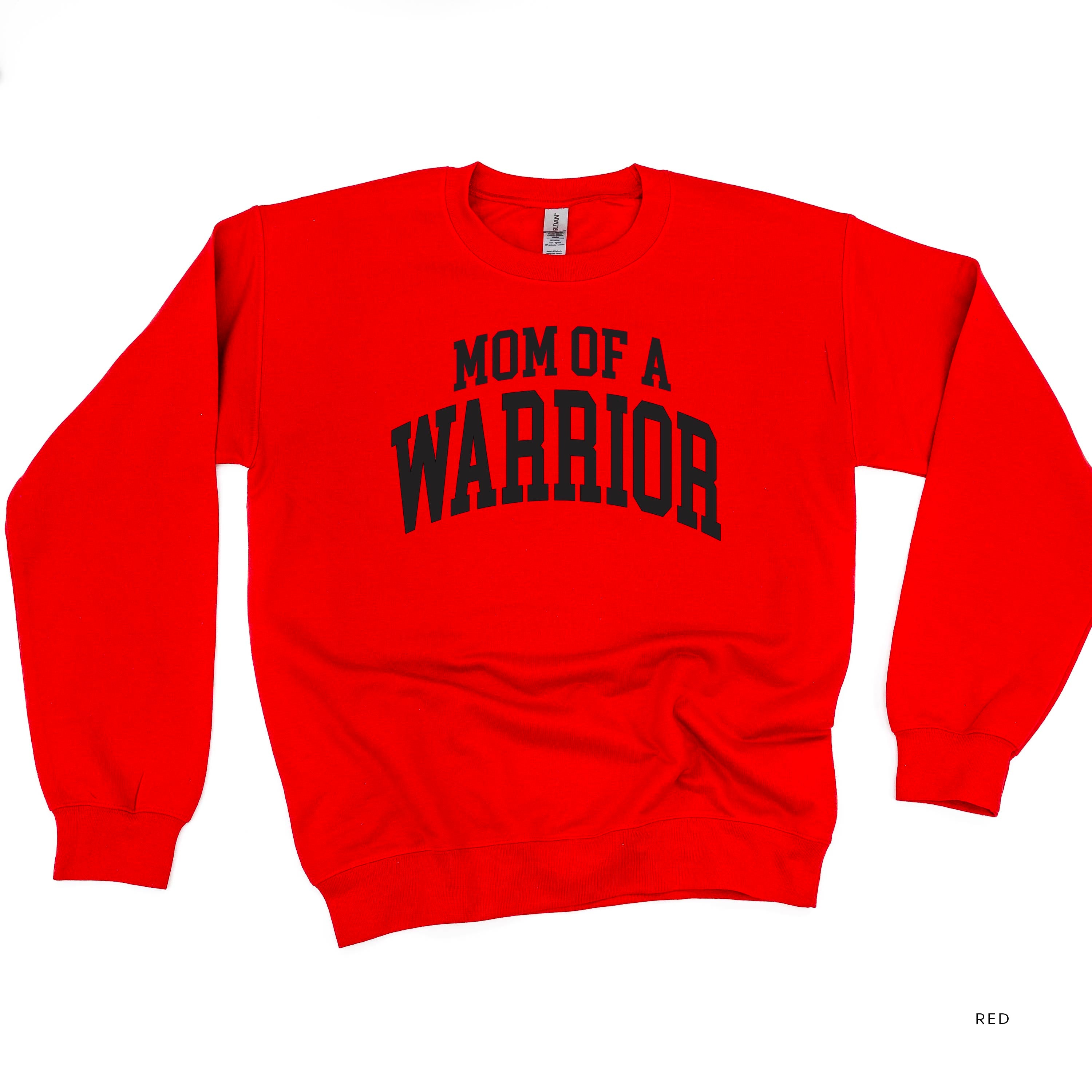 Mom of a Warrior - Varsity - BASIC FLEECE CREWNECK