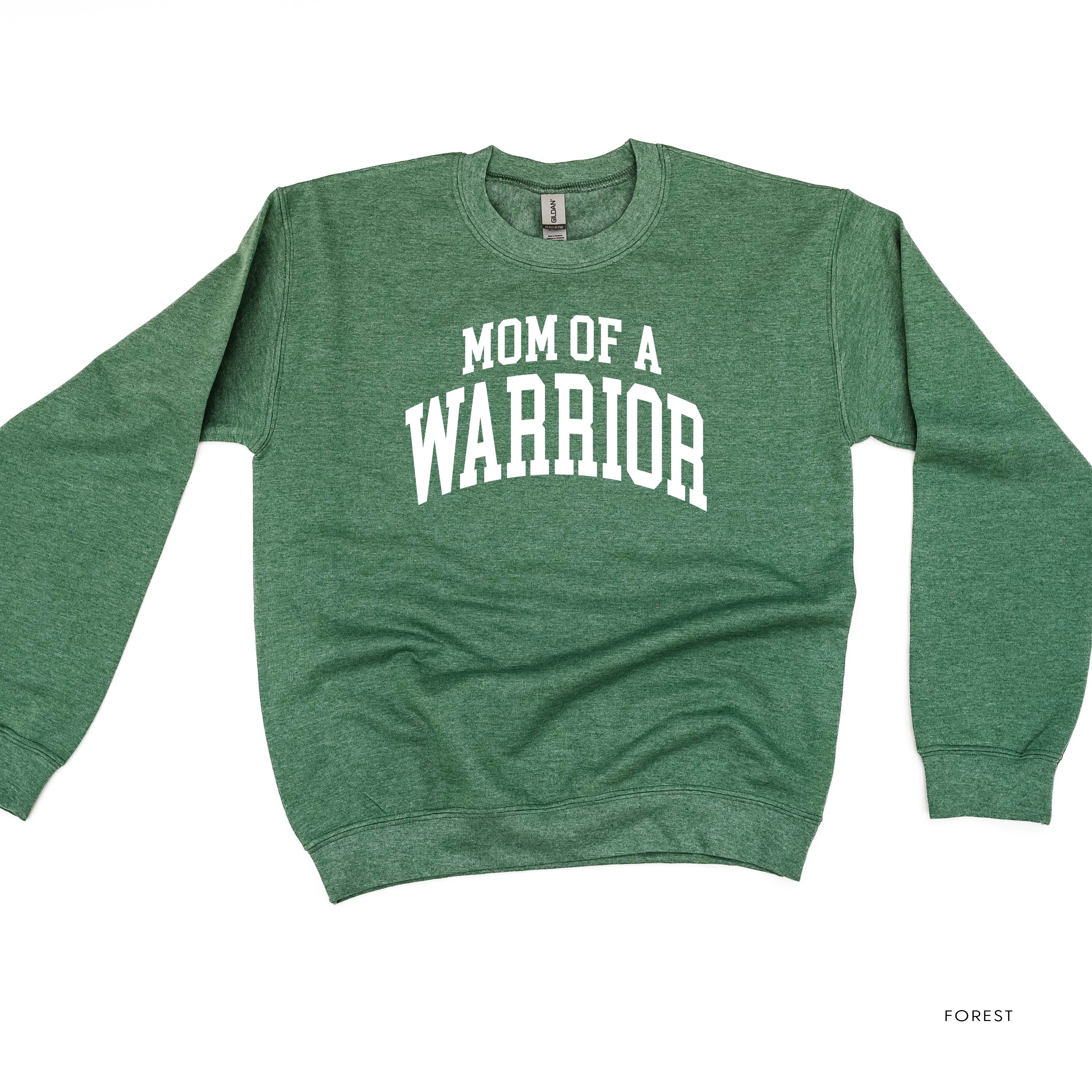 Mom of a Warrior - Varsity - BASIC FLEECE CREWNECK