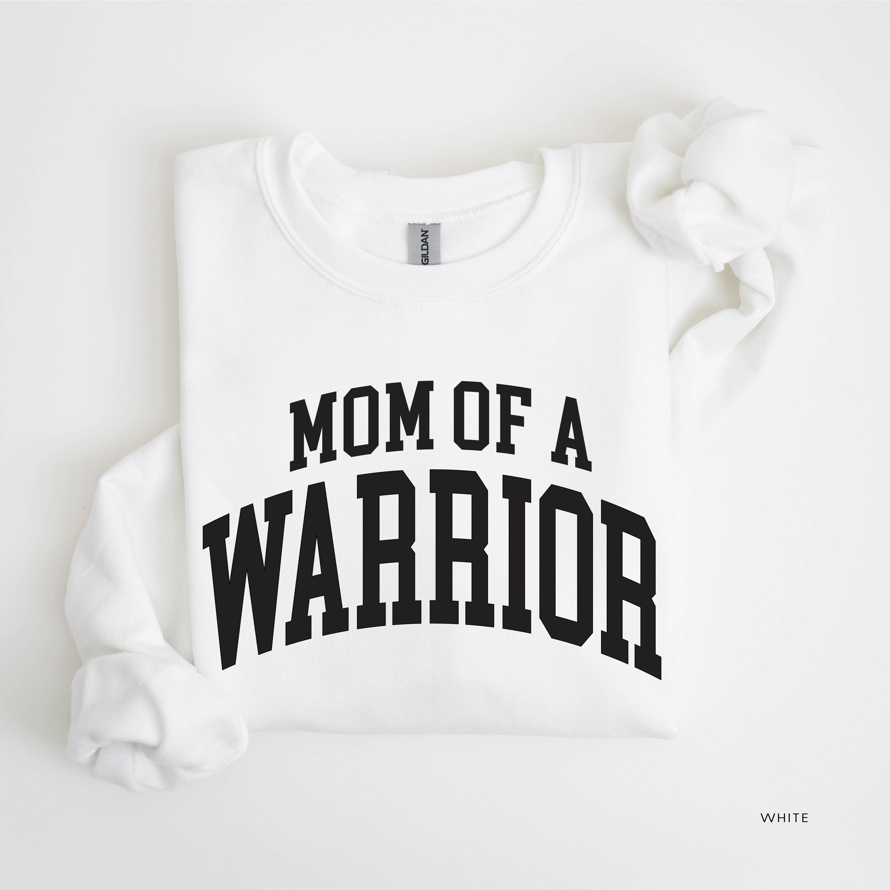 Mom of a Warrior - Varsity - BASIC FLEECE CREWNECK