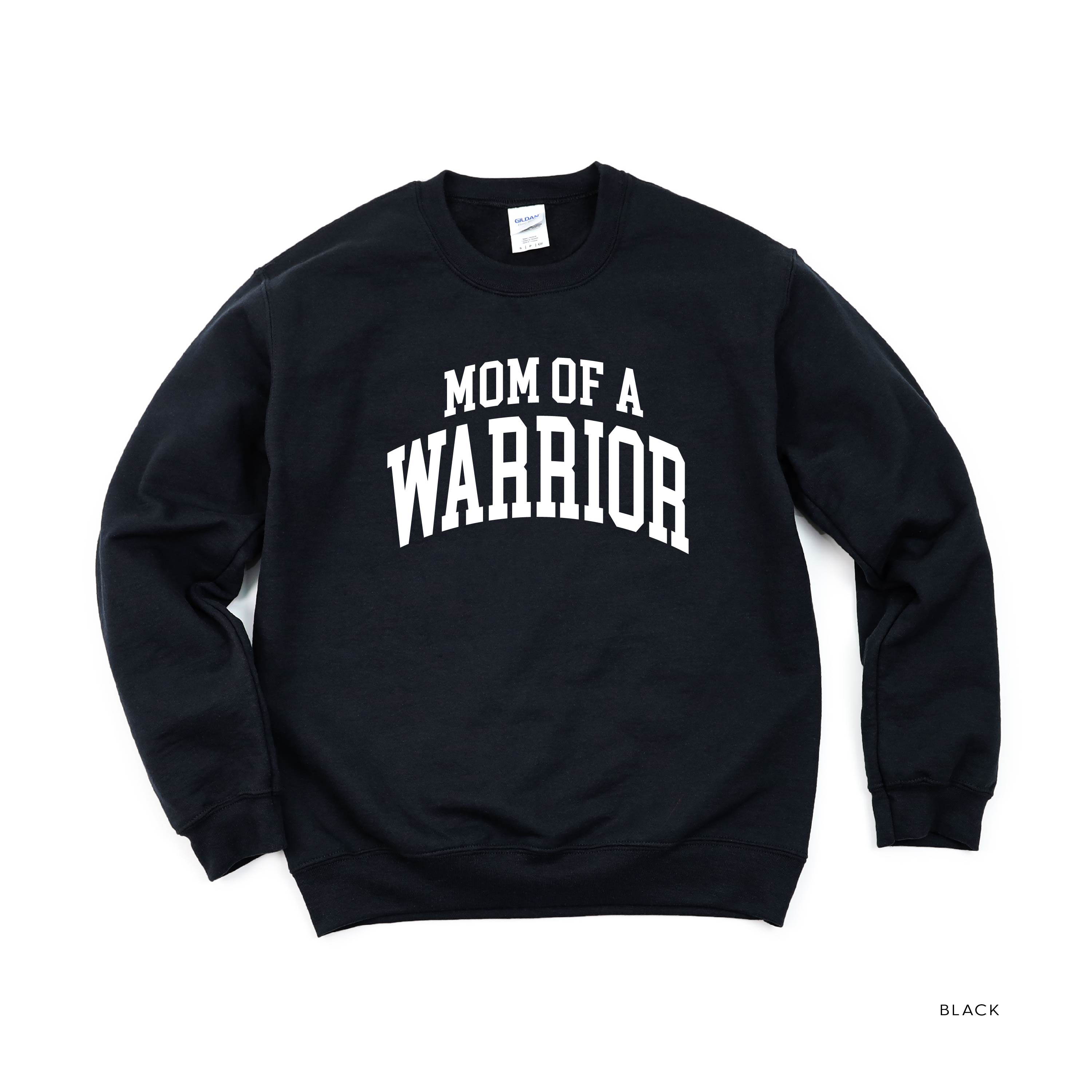Mom of a Warrior - Varsity - BASIC FLEECE CREWNECK