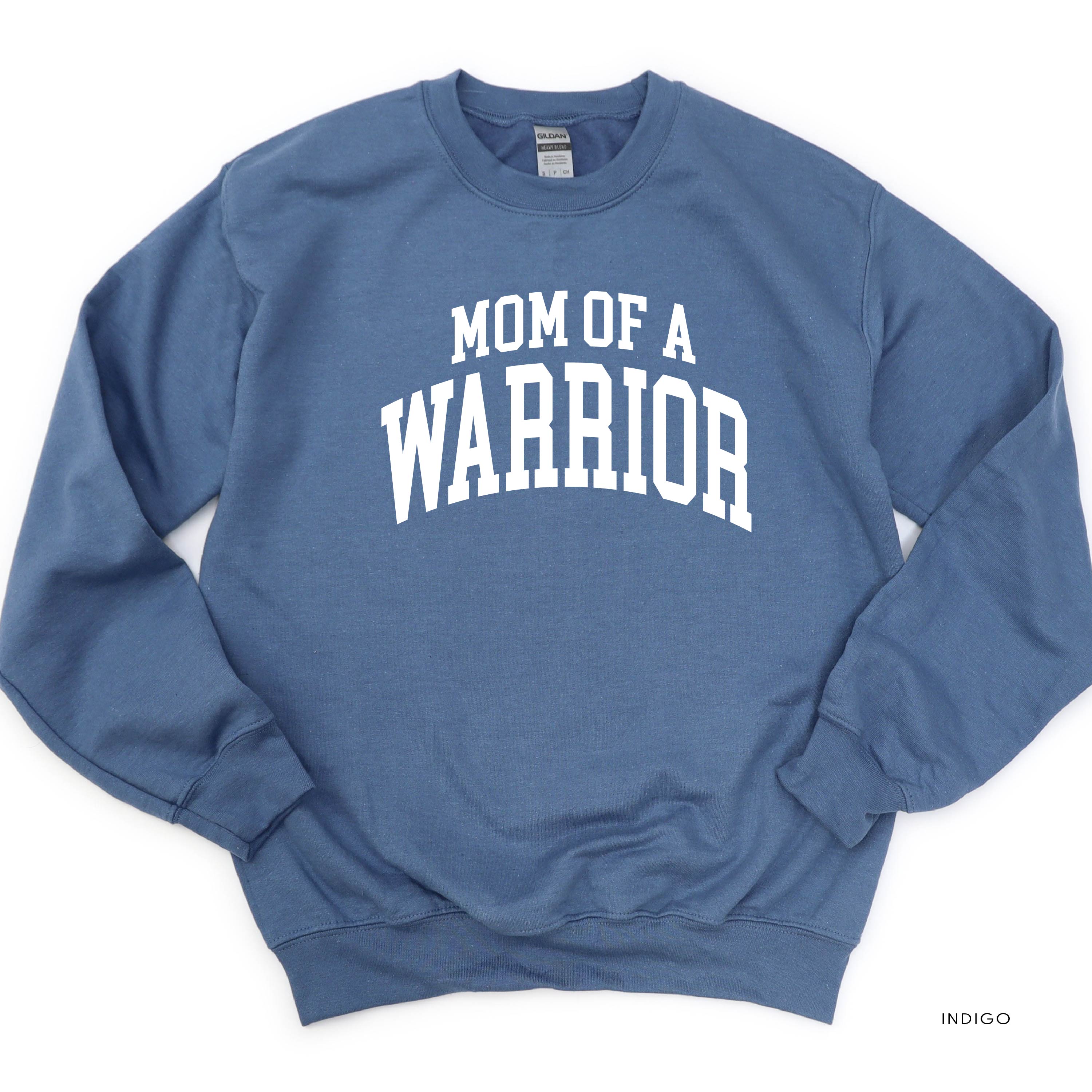 Mom of a Warrior - Varsity - BASIC FLEECE CREWNECK