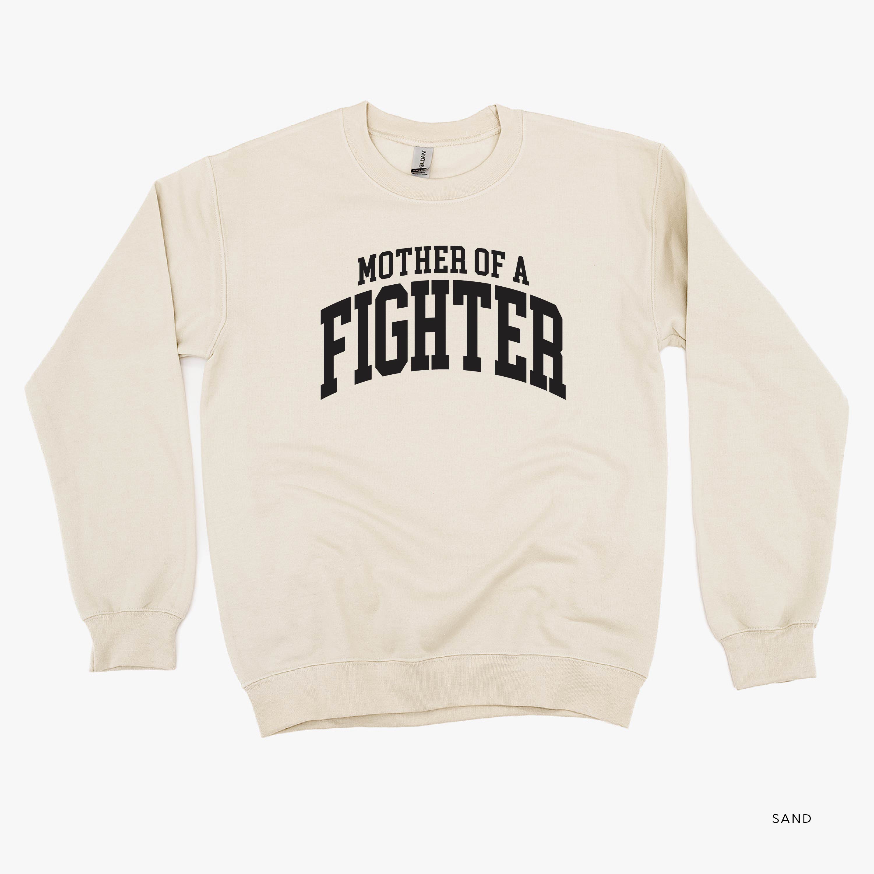Mother of a Fighter - Varsity - BASIC FLEECE CREWNECK