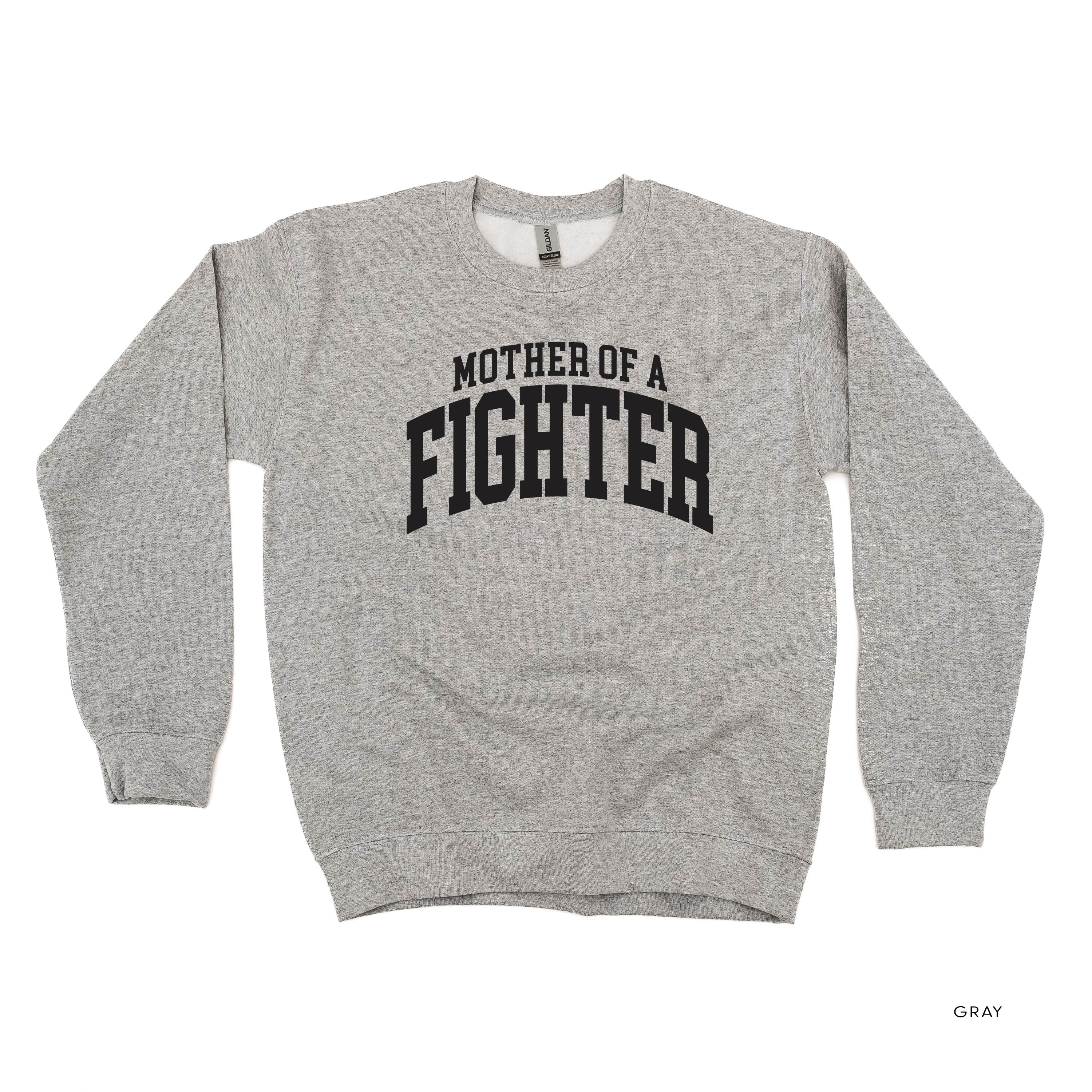 Mother of a Fighter - Varsity - BASIC FLEECE CREWNECK
