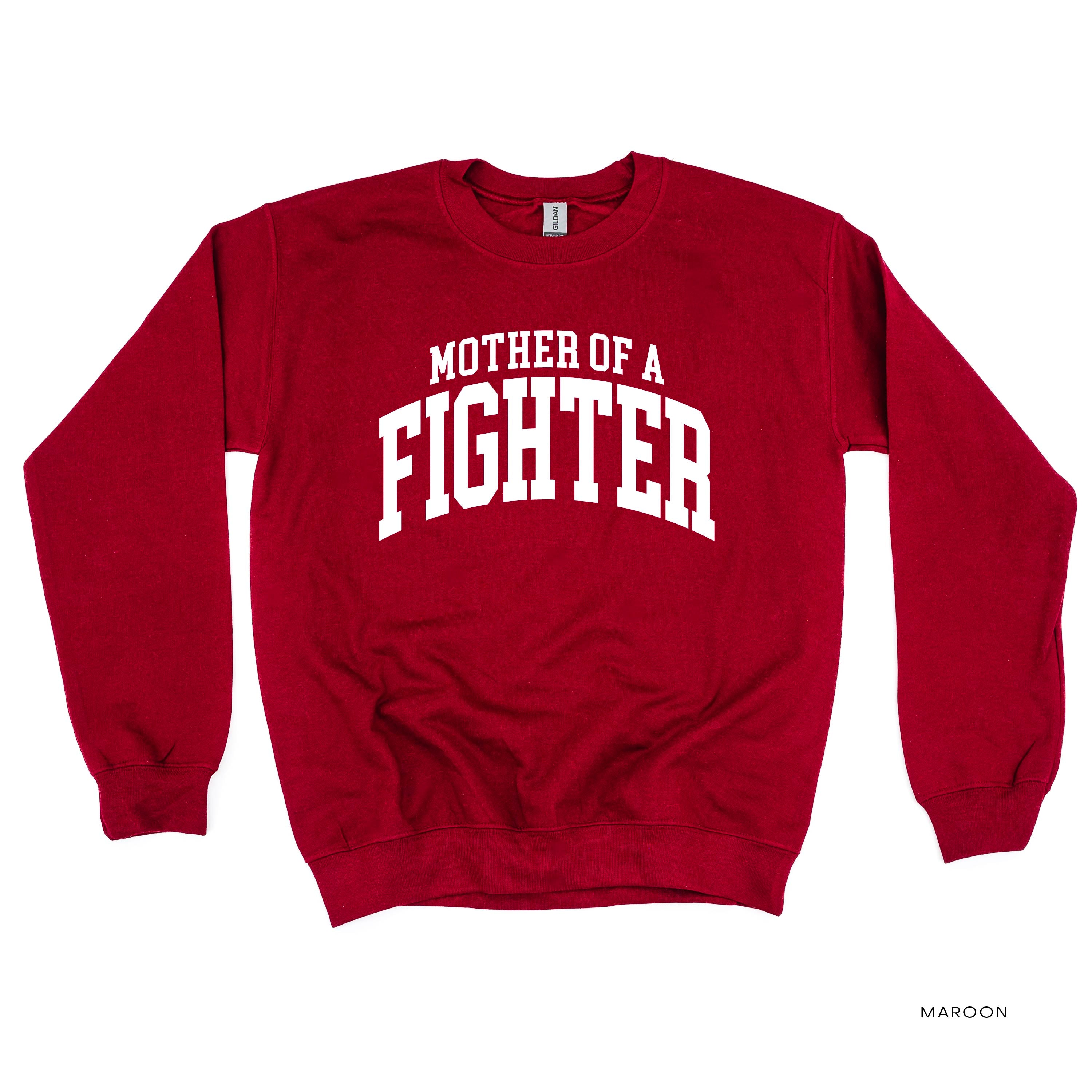 Mother of a Fighter - Varsity - BASIC FLEECE CREWNECK