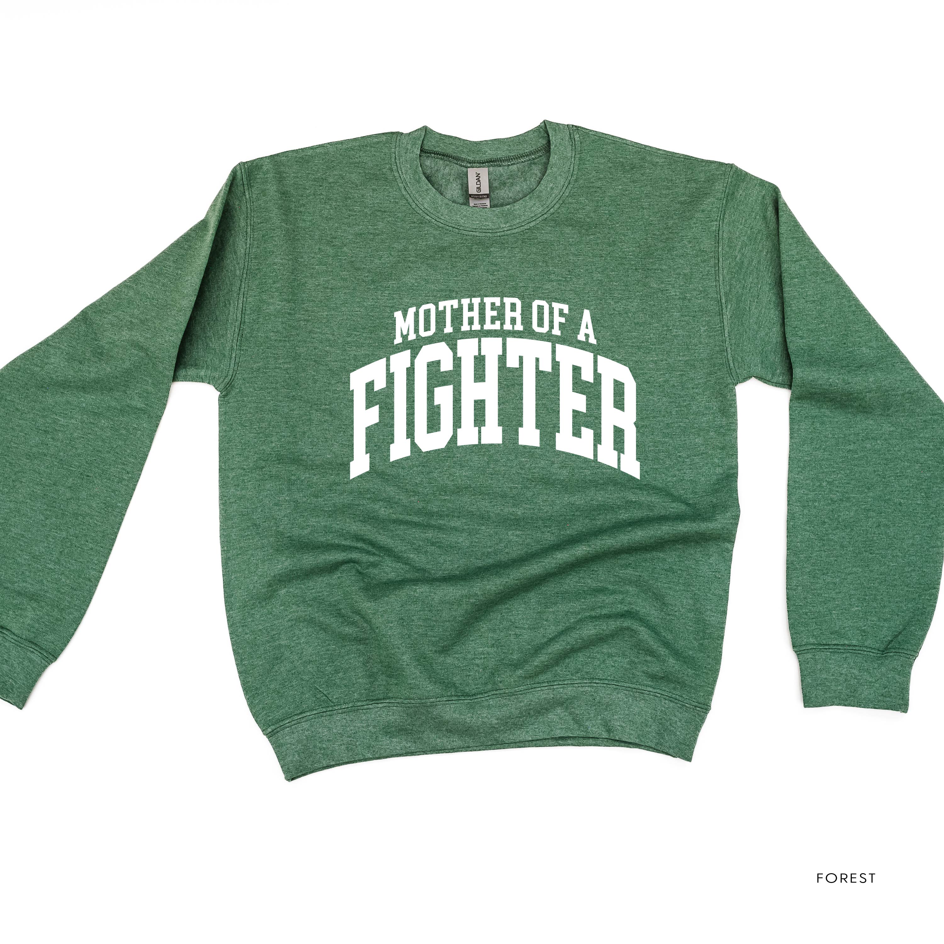 Mother of a Fighter - Varsity - BASIC FLEECE CREWNECK
