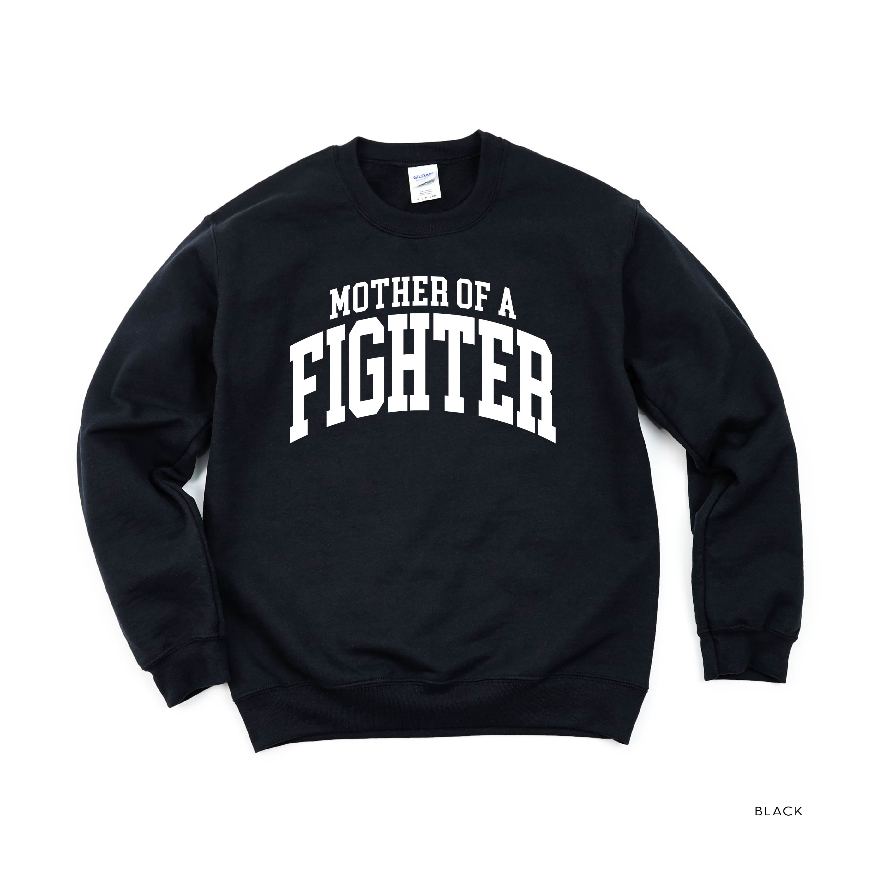 Mother of a Fighter - Varsity - BASIC FLEECE CREWNECK