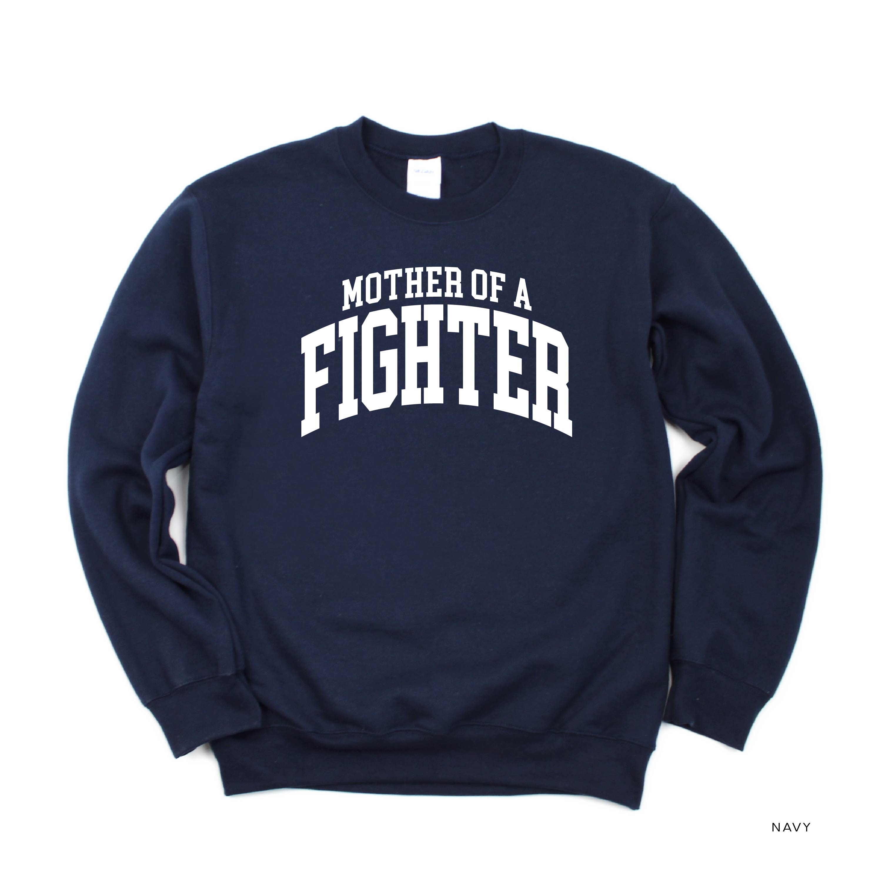 Mother of a Fighter - Varsity - BASIC FLEECE CREWNECK