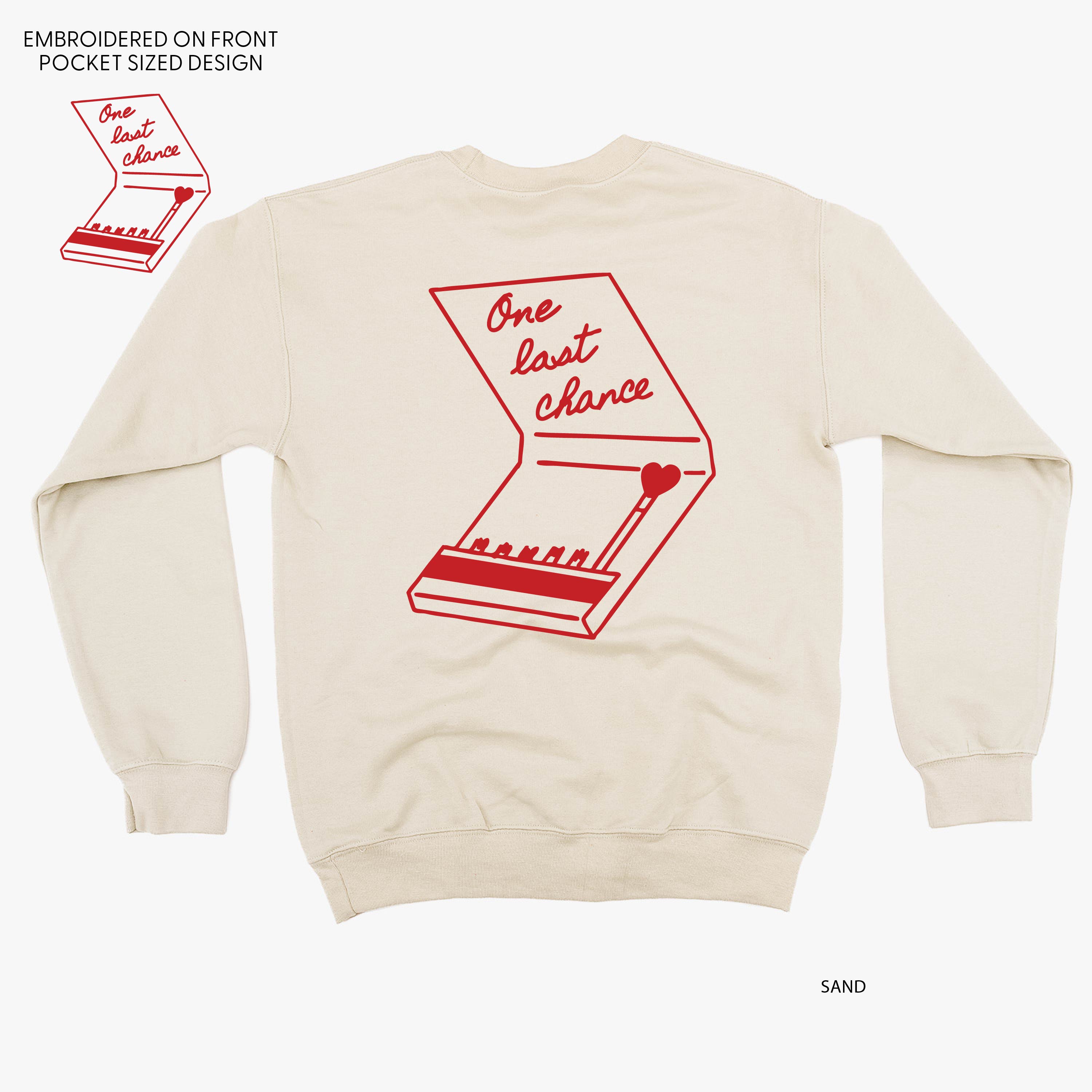 Embroidered/Printed (pf&b) - One Last Chance - BASIC Fleece Little Mama Shirt Shop LLC