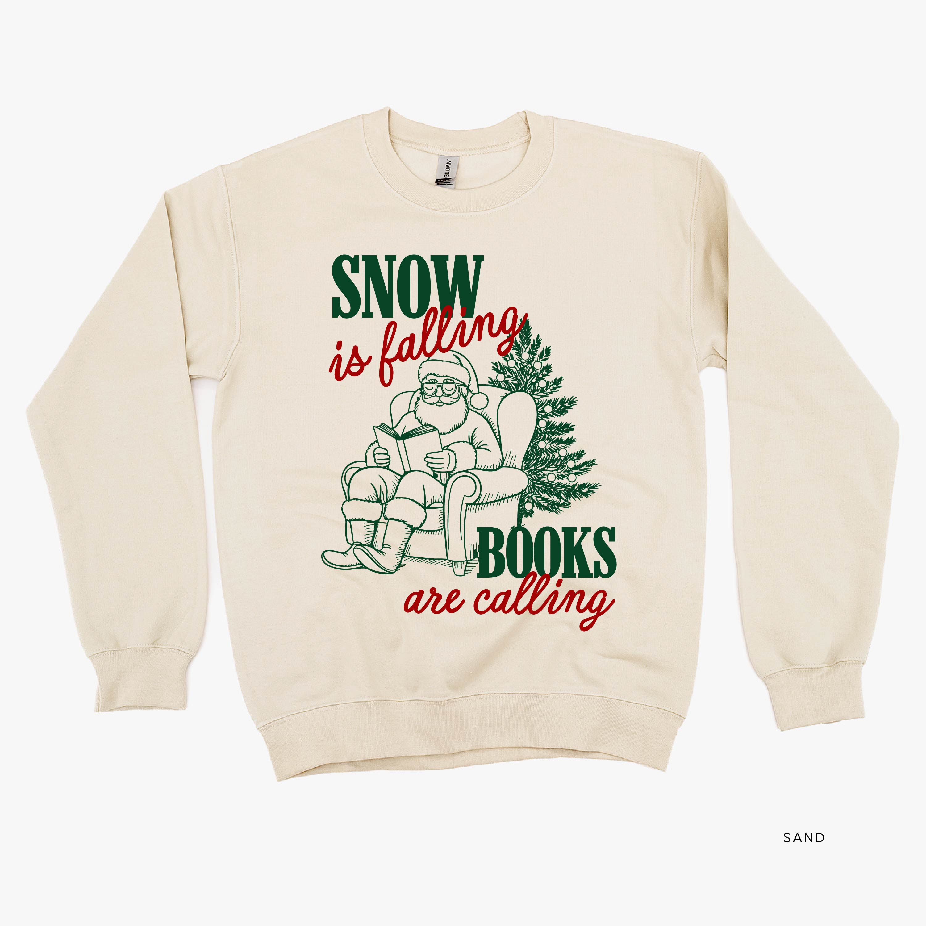 Snow Is Falling Books Are Calling - BASIC Fleece Little Mama Shirt Shop LLC