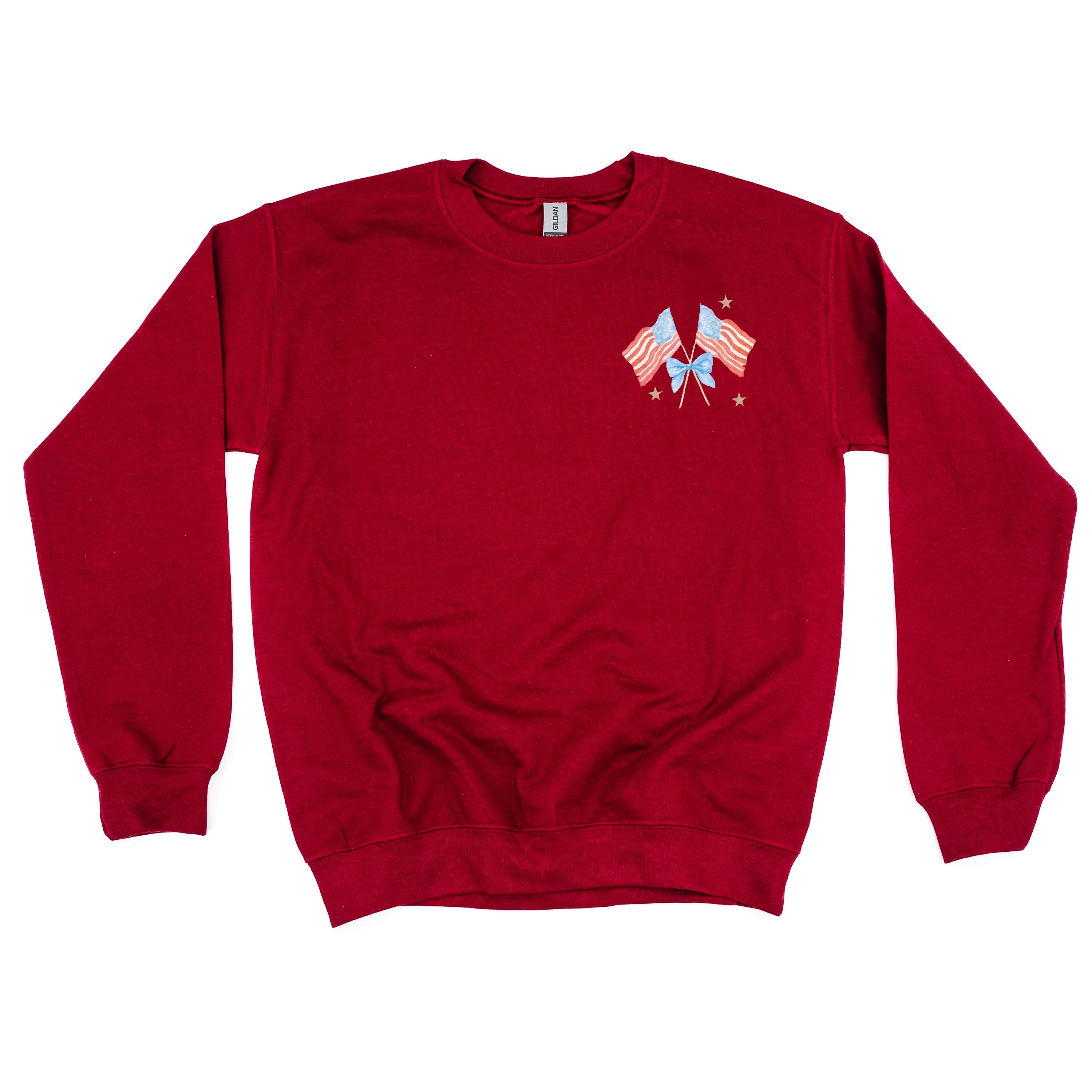 Watercolor Flags (pocket) - BASIC Fleece Little Mama Shirt Shop LLC