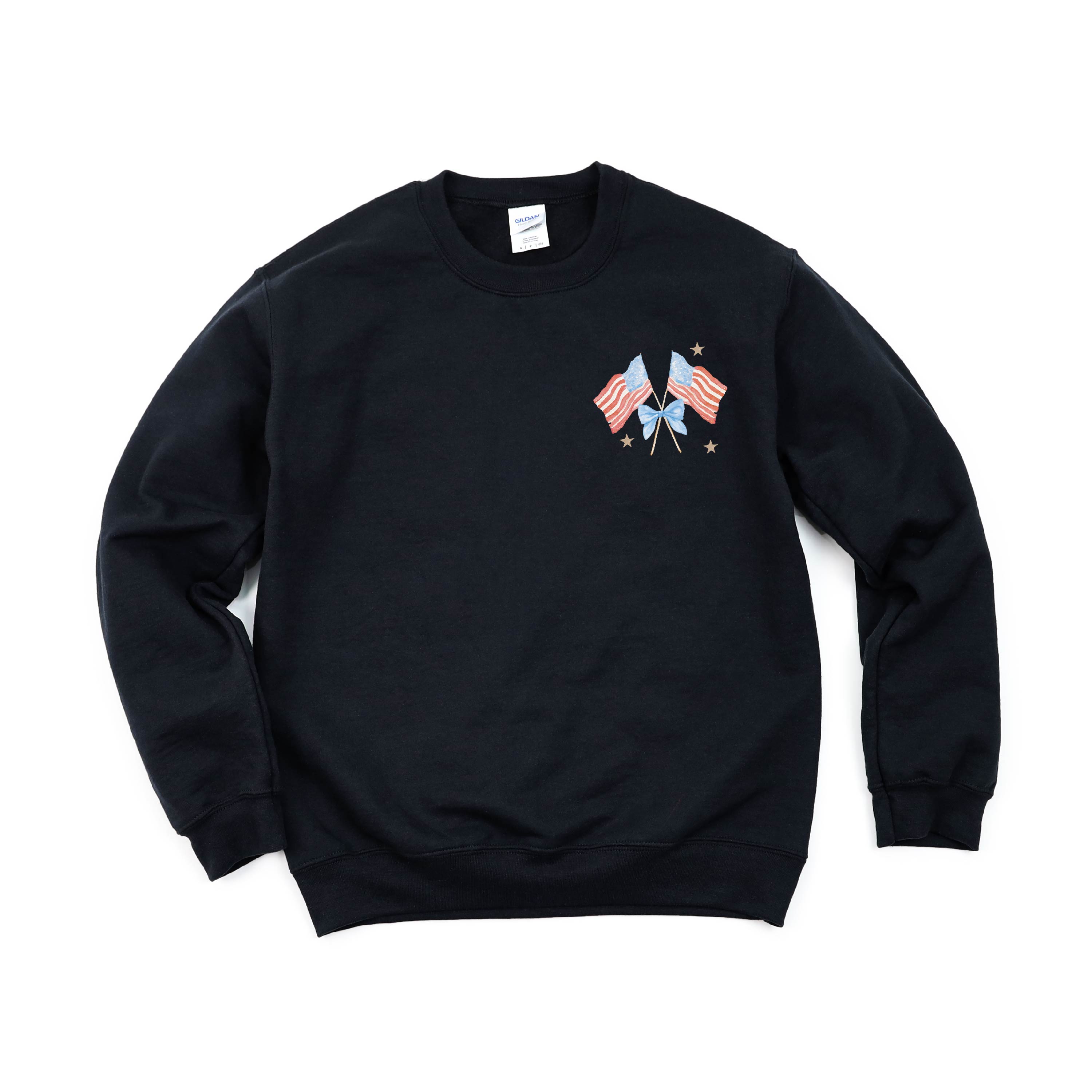 Watercolor Flags (pocket) - BASIC Fleece Little Mama Shirt Shop LLC