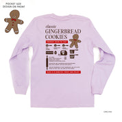 Gingerbread Cookie Recipe (pf&b) - LONG SLEEVE Comfort Colors Tee Little Mama Shirt Shop