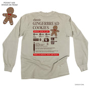 Gingerbread Cookie Recipe (pf&b) - LONG SLEEVE Comfort Colors Tee Little Mama Shirt Shop