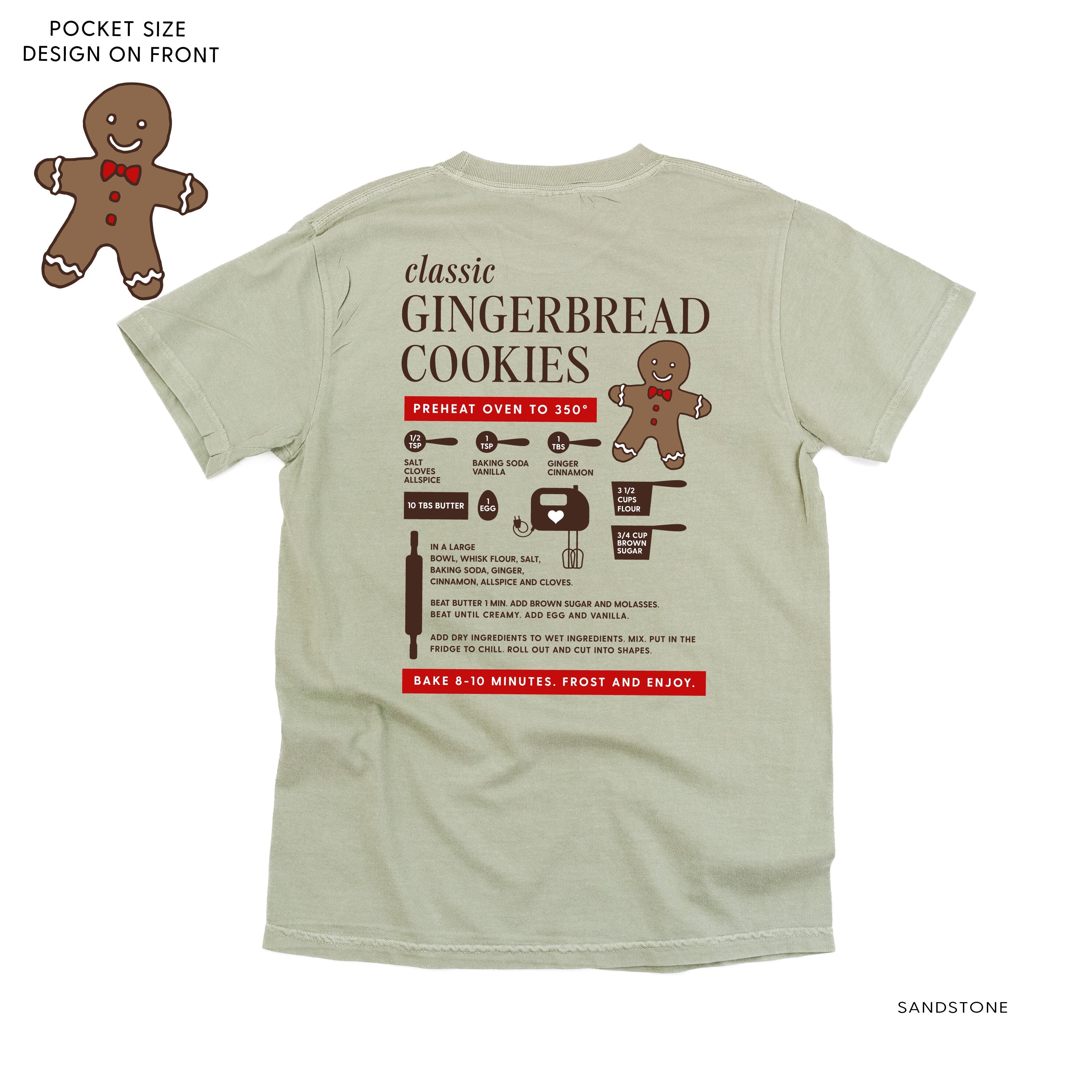 Gingerbread Cookie Recipe (pf&b) - Comfort Colors Tee Little Mama Shirt Shop