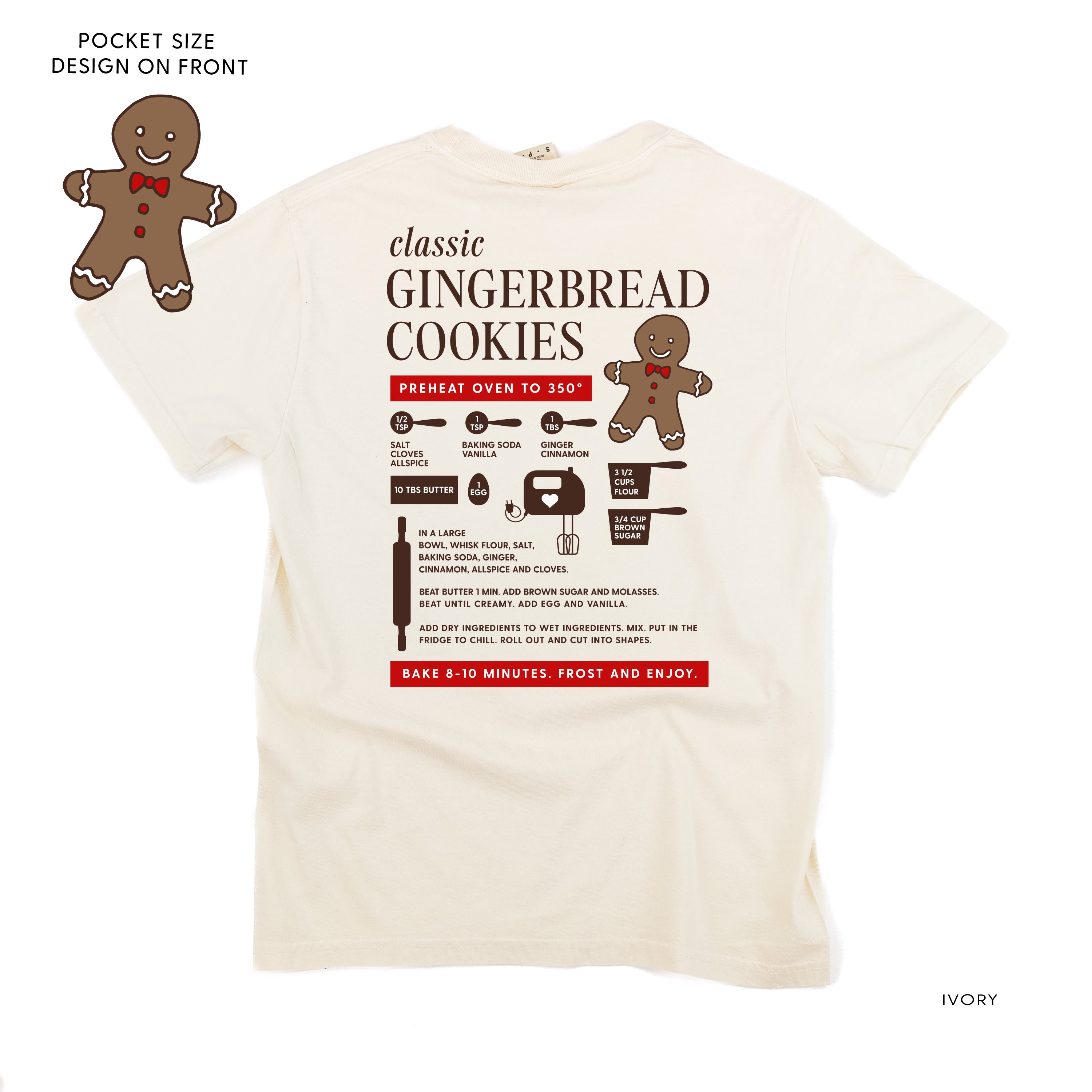 Gingerbread Cookie Recipe (pf&b) - Comfort Colors Tee Little Mama Shirt Shop