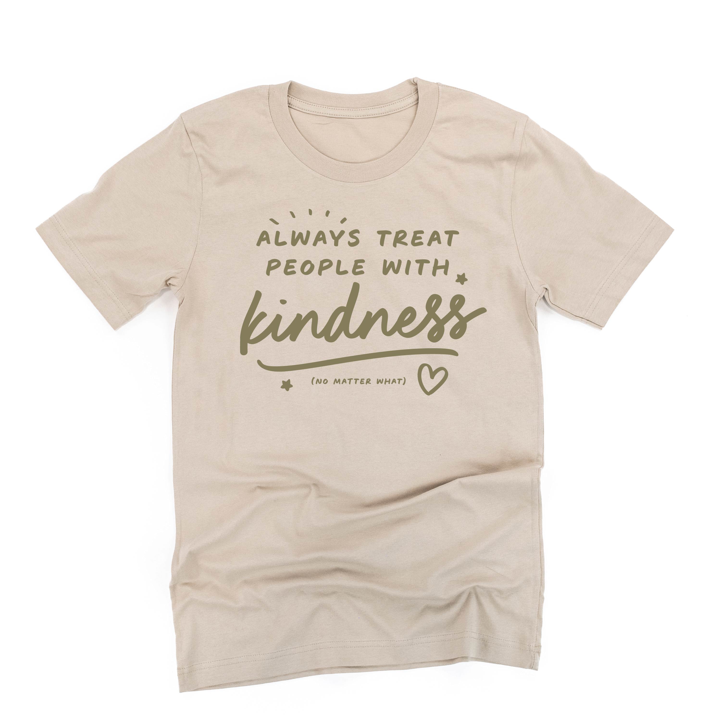 Always Treat People With Kindness - TONE ON TONE - Unisex Tee Little Mama Shirt Shop