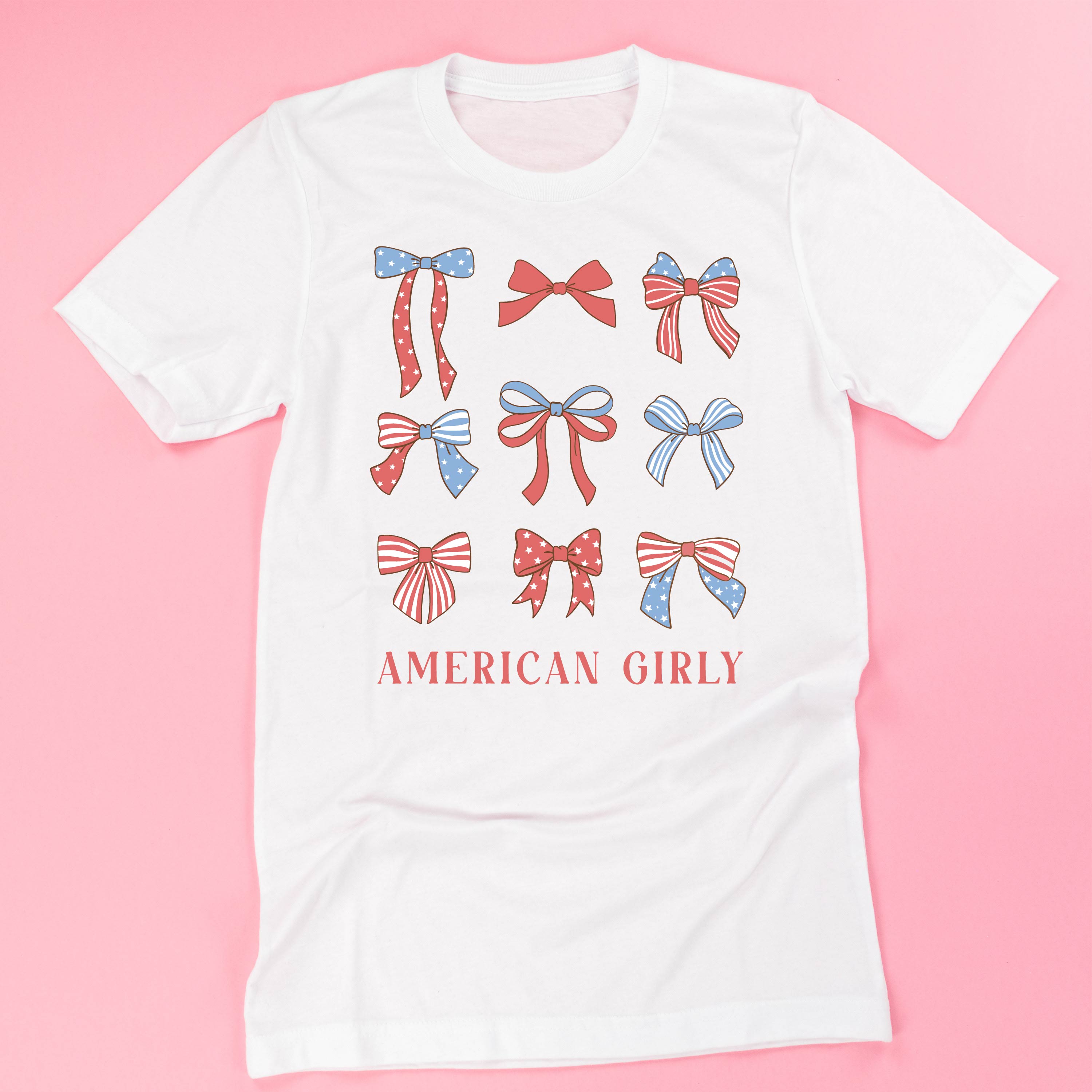American Girly - Bows - Unisex Tee Little Mama Shirt Shop