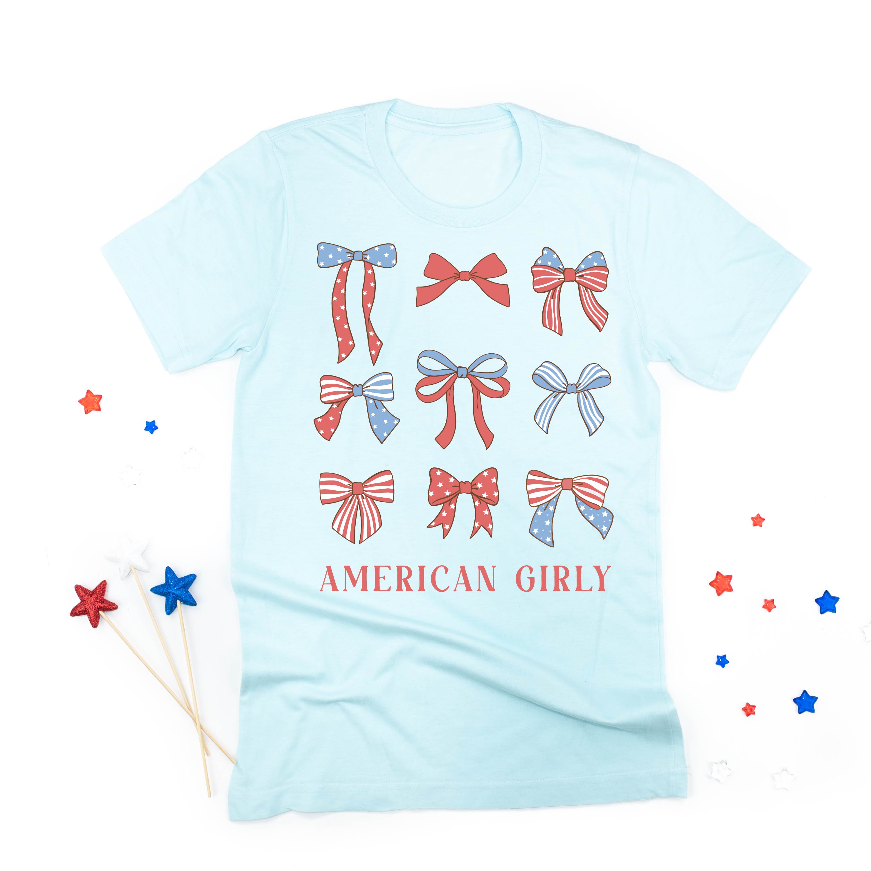 American Girly - Bows - Unisex Tee Little Mama Shirt Shop