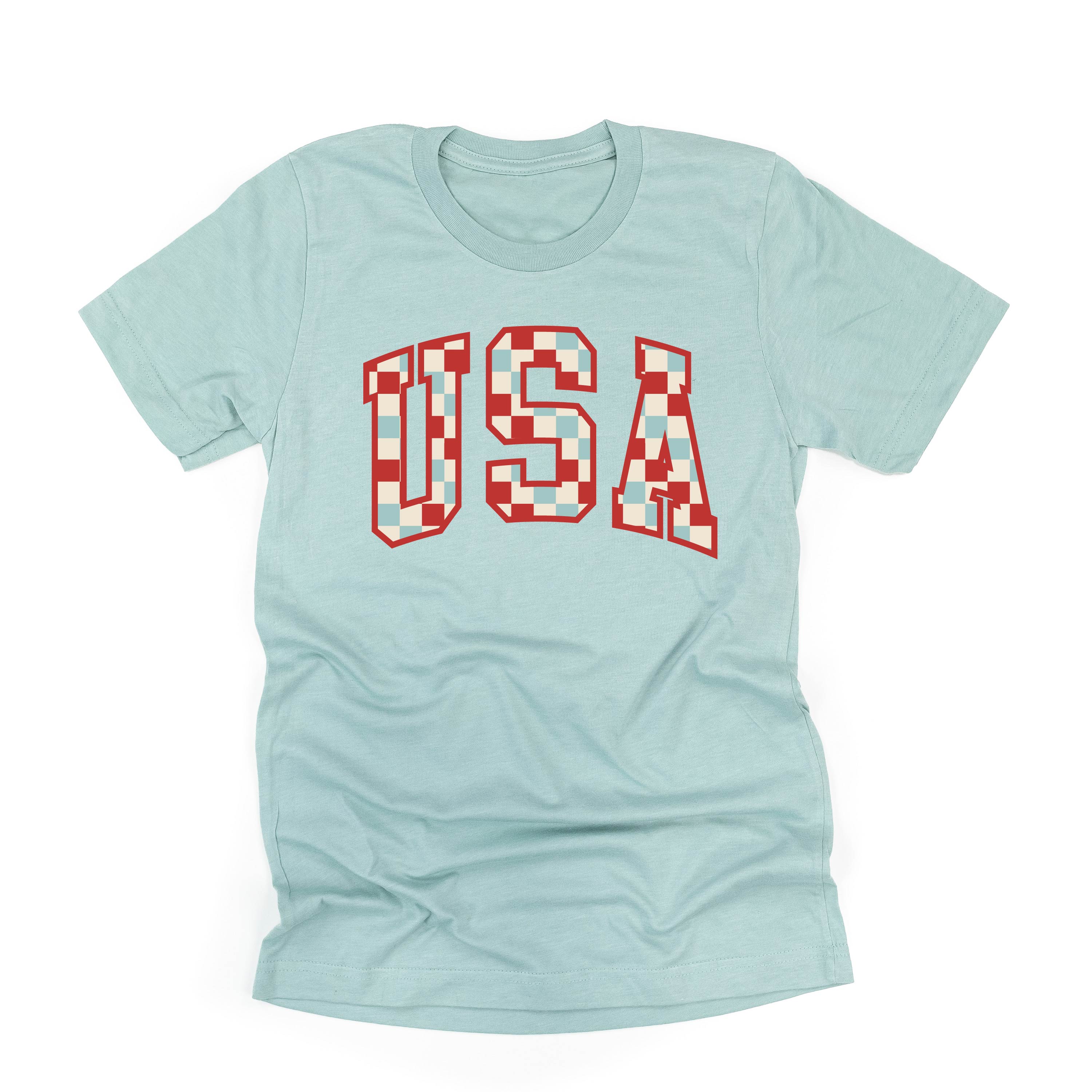 Checkered USA - Unisex Tee Little Mama Shirt Shop