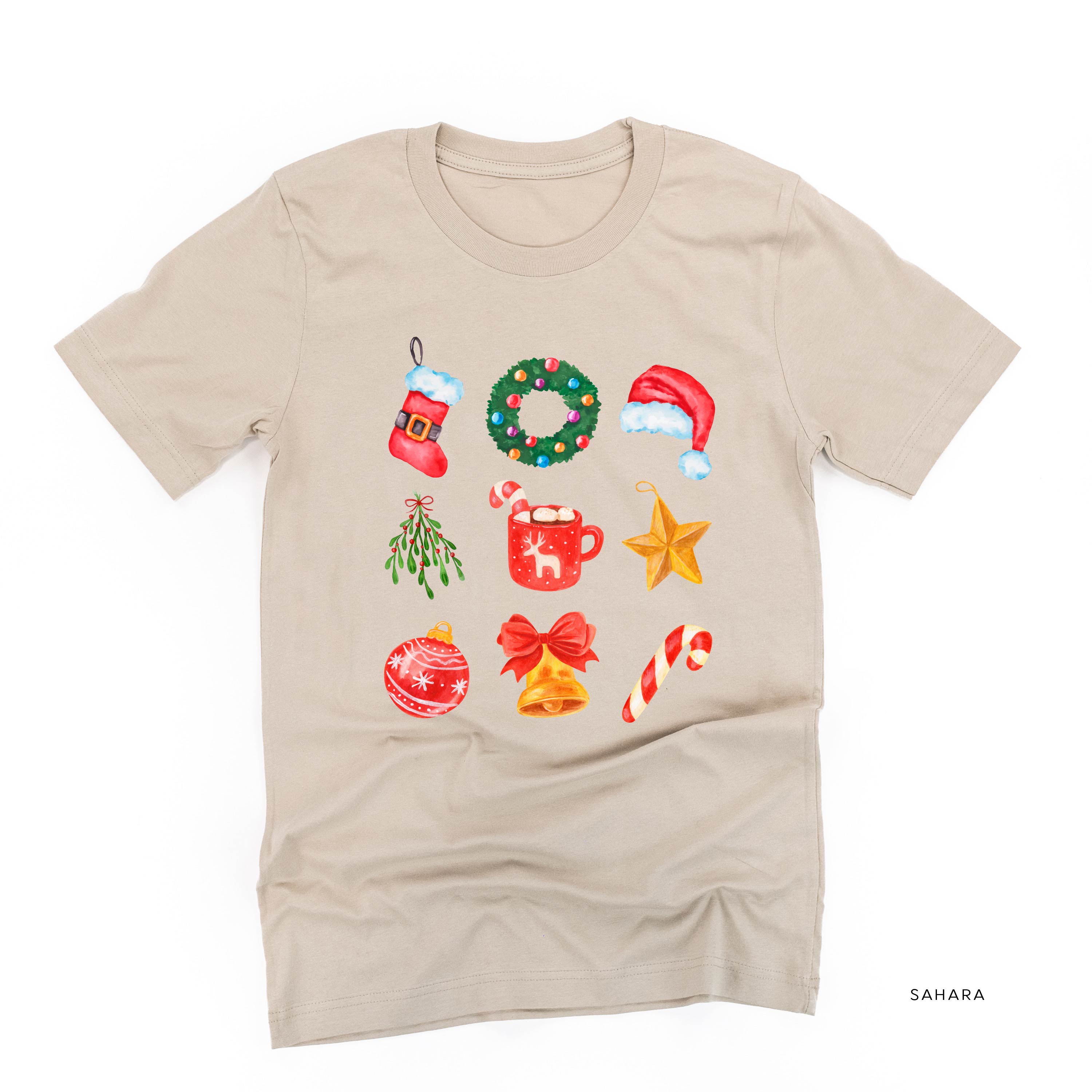 Classic Watercolor Christmas - Unisex Tee Little Mama Shirt Shop