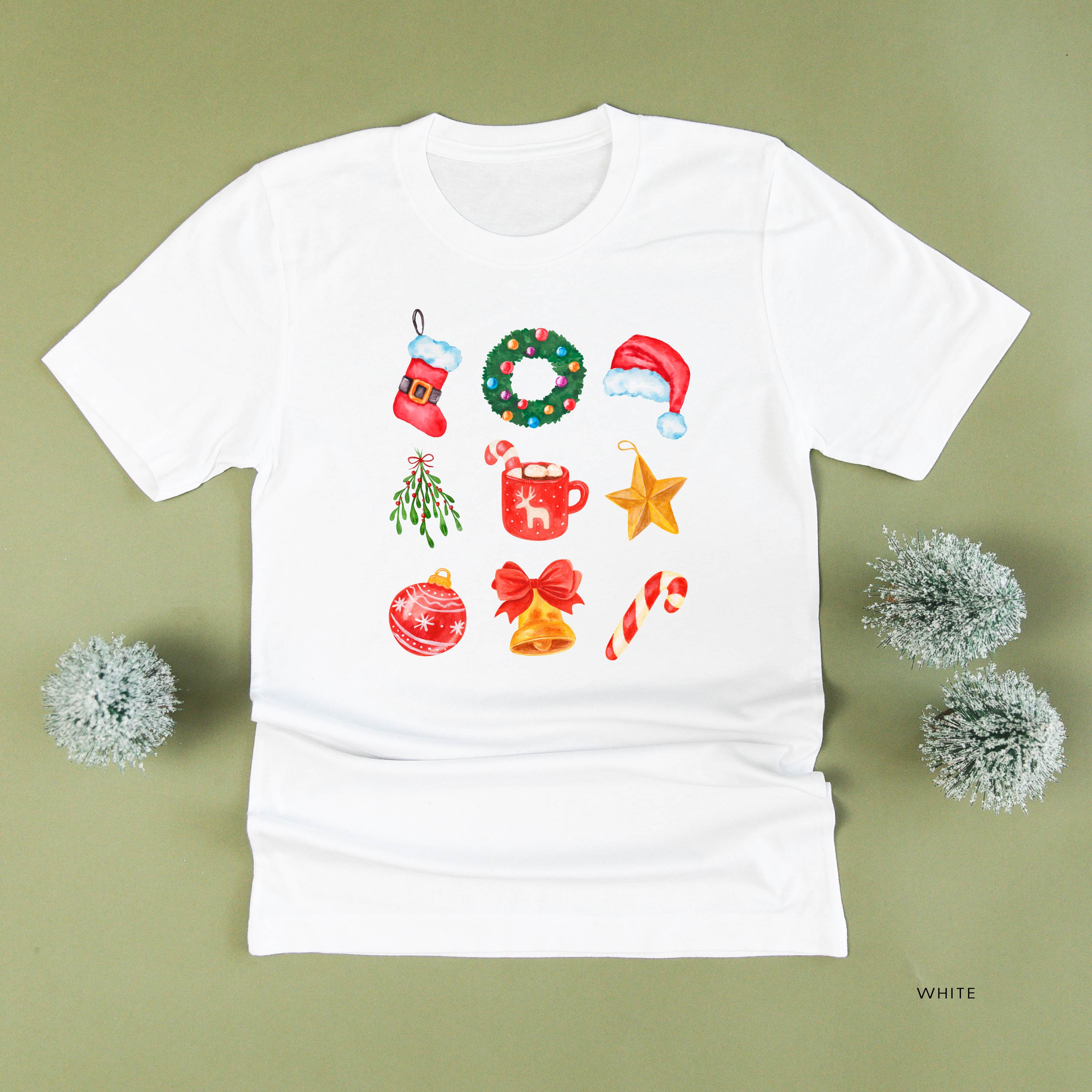 Classic Watercolor Christmas - Unisex Tee Little Mama Shirt Shop