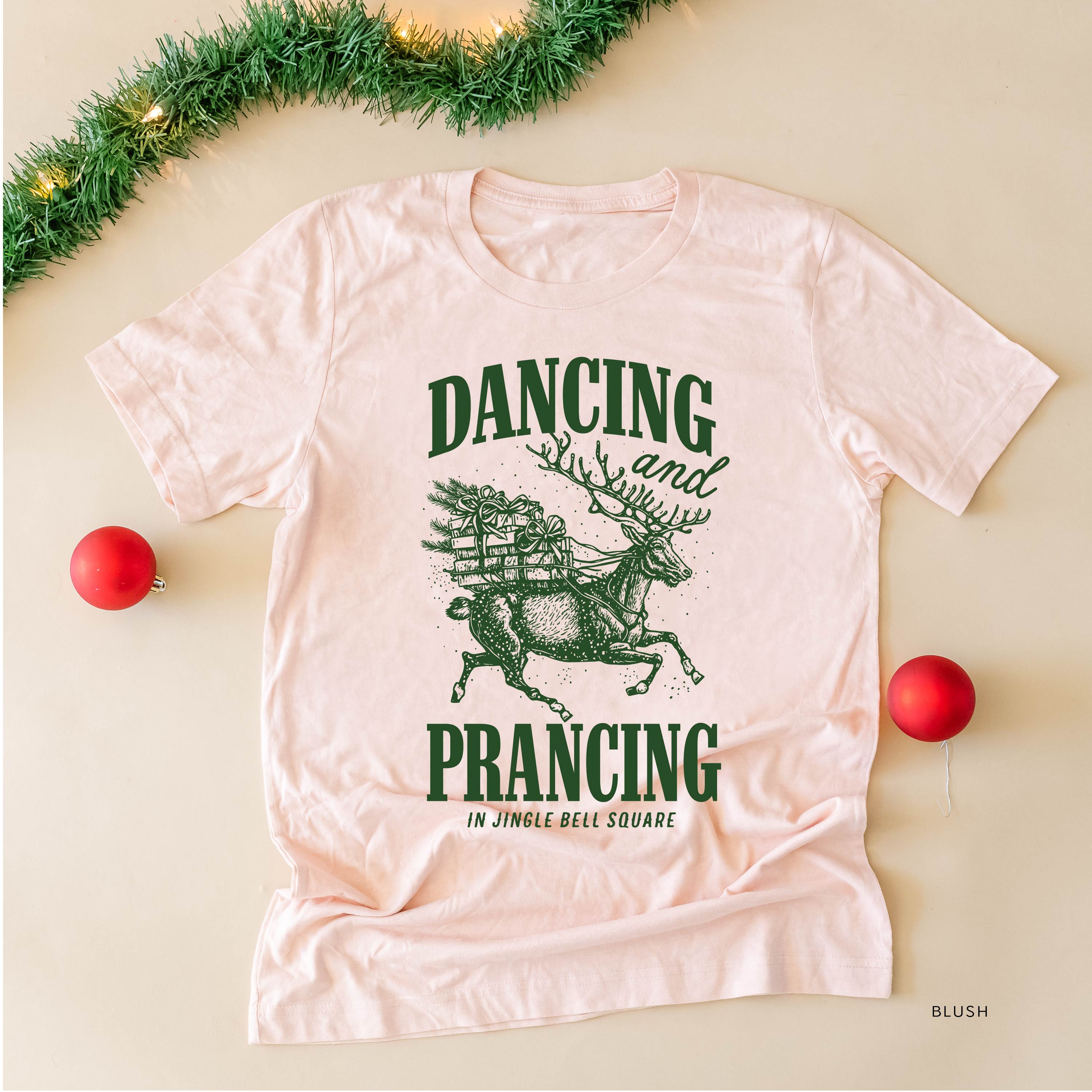 Dancing and Prancing in Jingle Bell Square - Unisex Tee Little Mama Shirt Shop