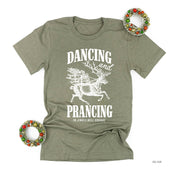 Dancing and Prancing in Jingle Bell Square - Unisex Tee Little Mama Shirt Shop