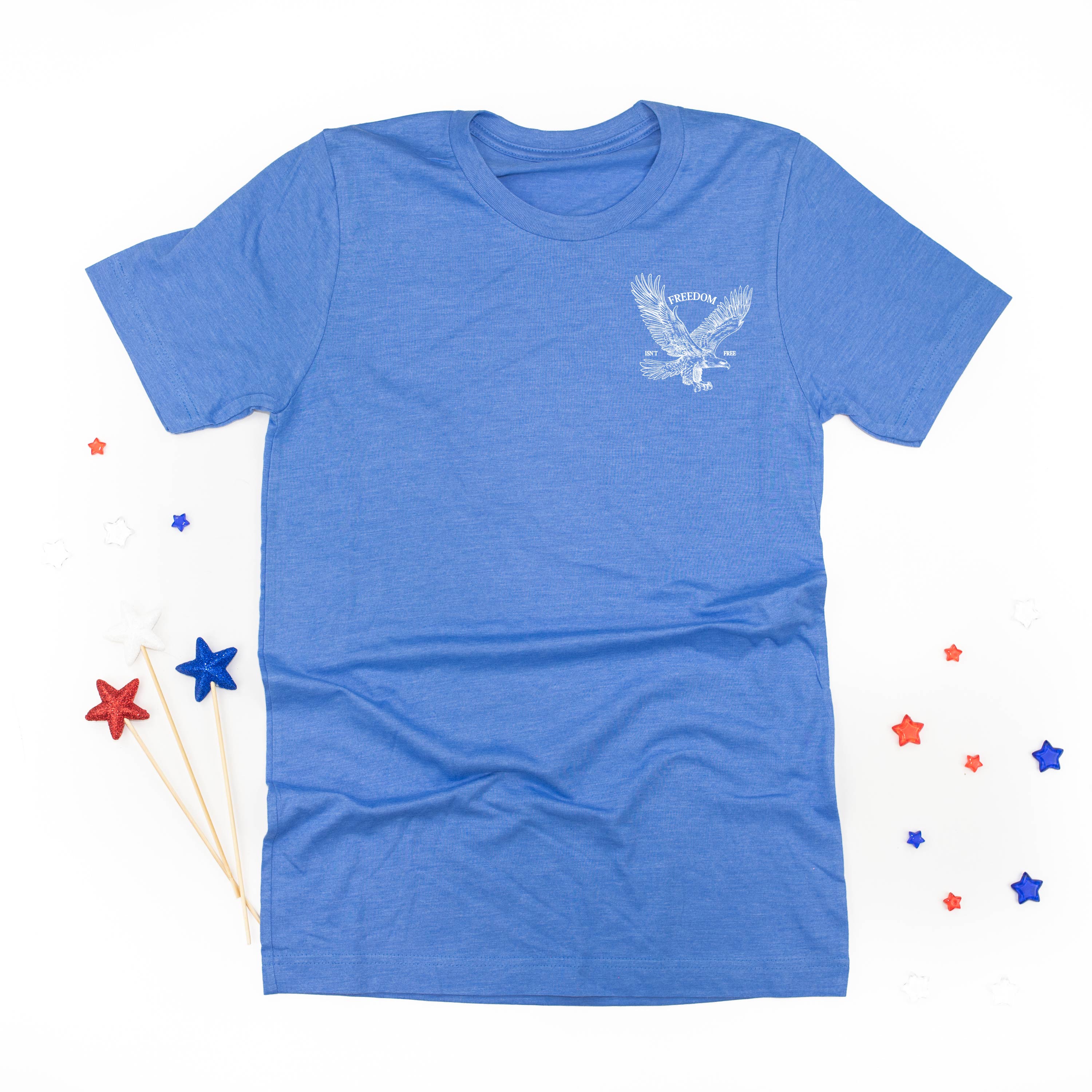 Freedom Isn't Free - Eagle (pocket) - Unisex Tee Little Mama Shirt Shop