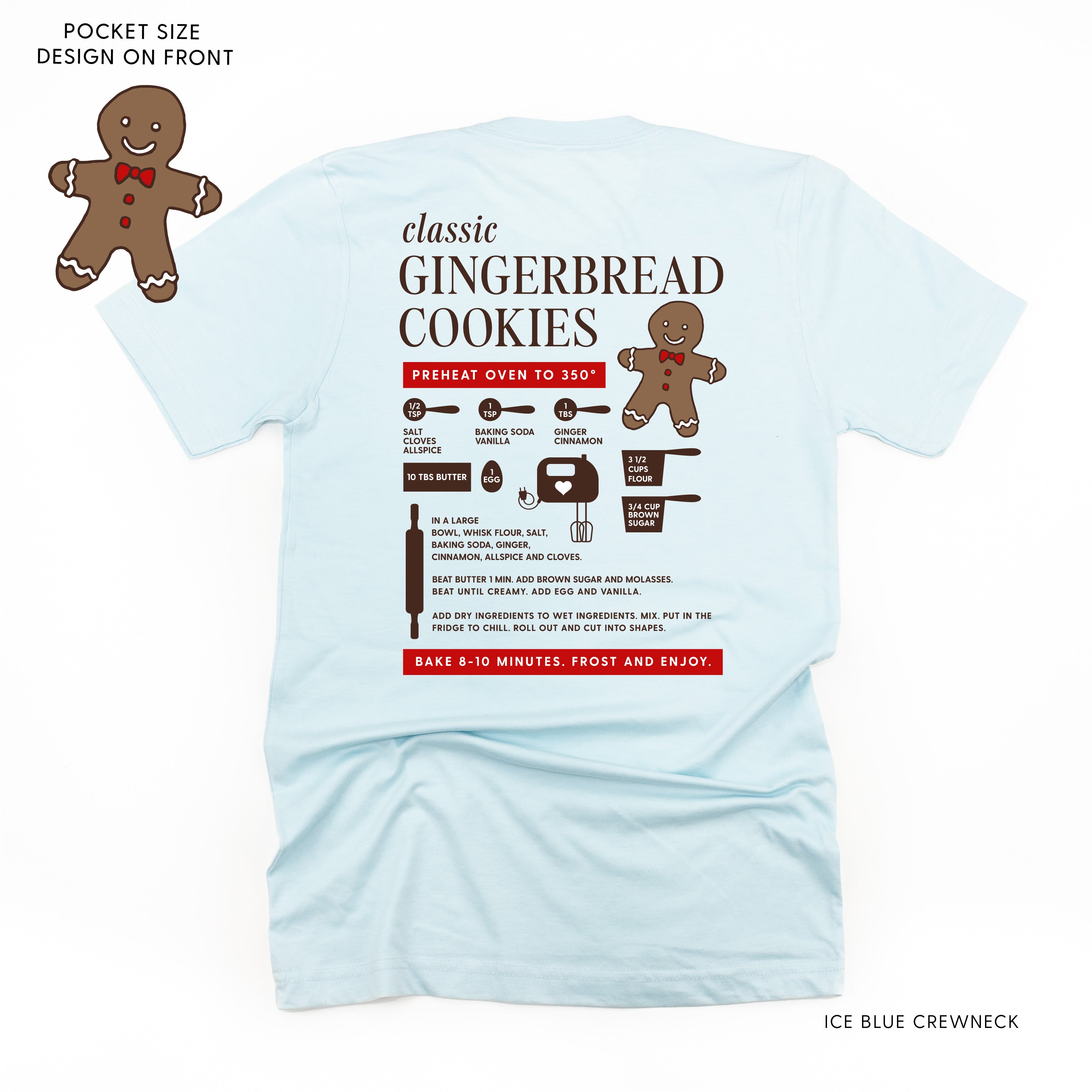 Gingerbread Cookie Recipe (pf&b) - Unisex Tee Little Mama Shirt Shop