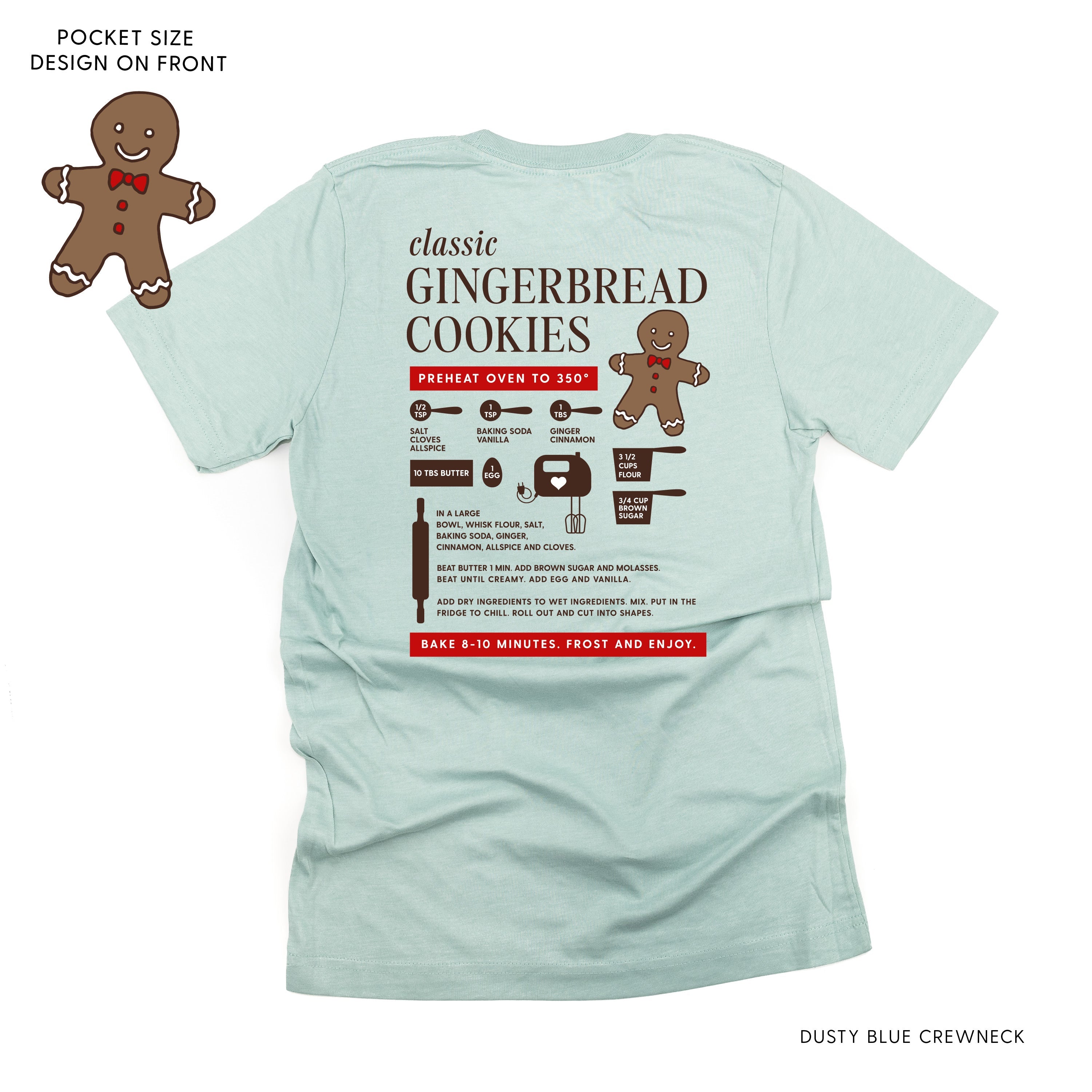 Gingerbread Cookie Recipe (pf&b) - Unisex Tee Little Mama Shirt Shop