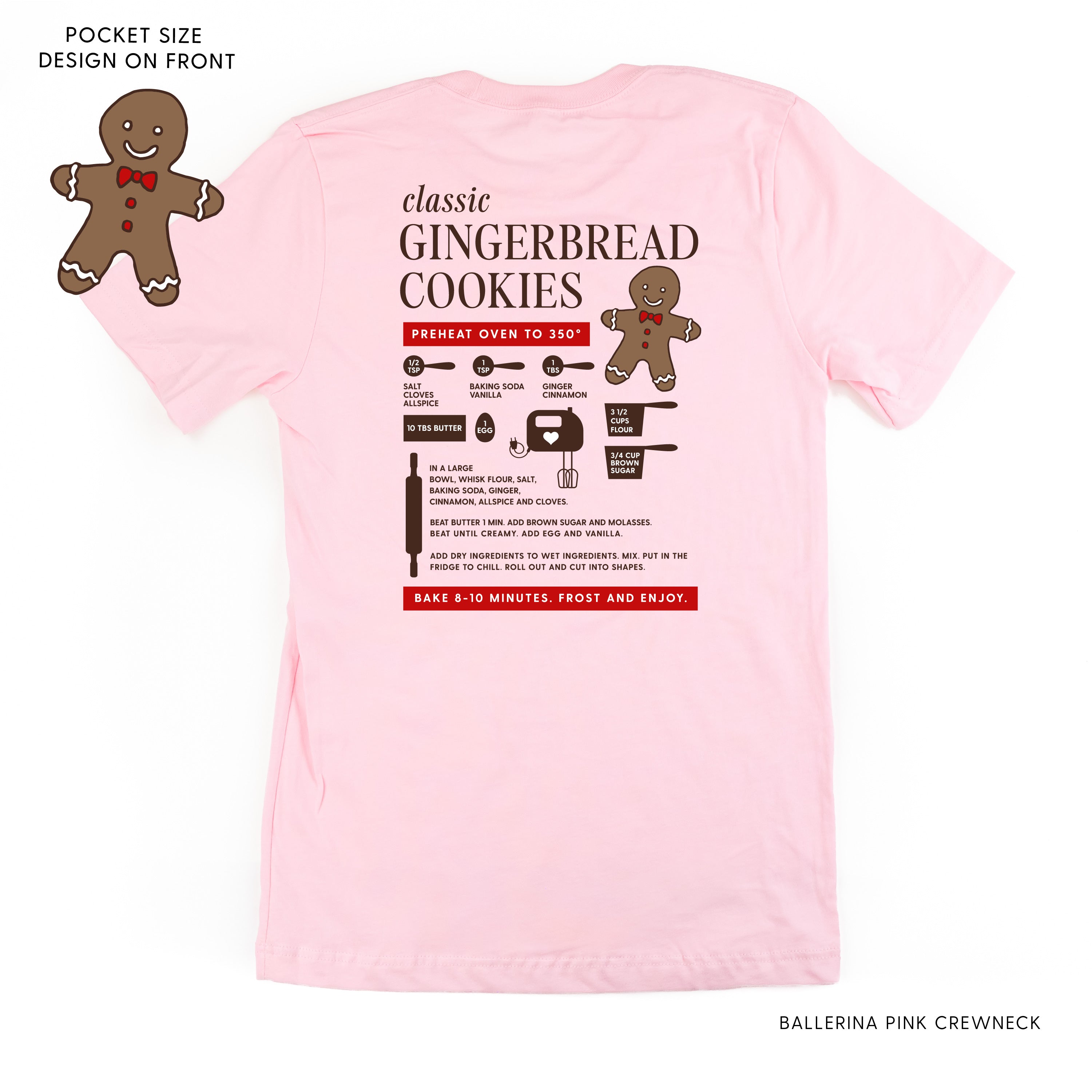 Gingerbread Cookie Recipe (pf&b) - Unisex Tee Little Mama Shirt Shop