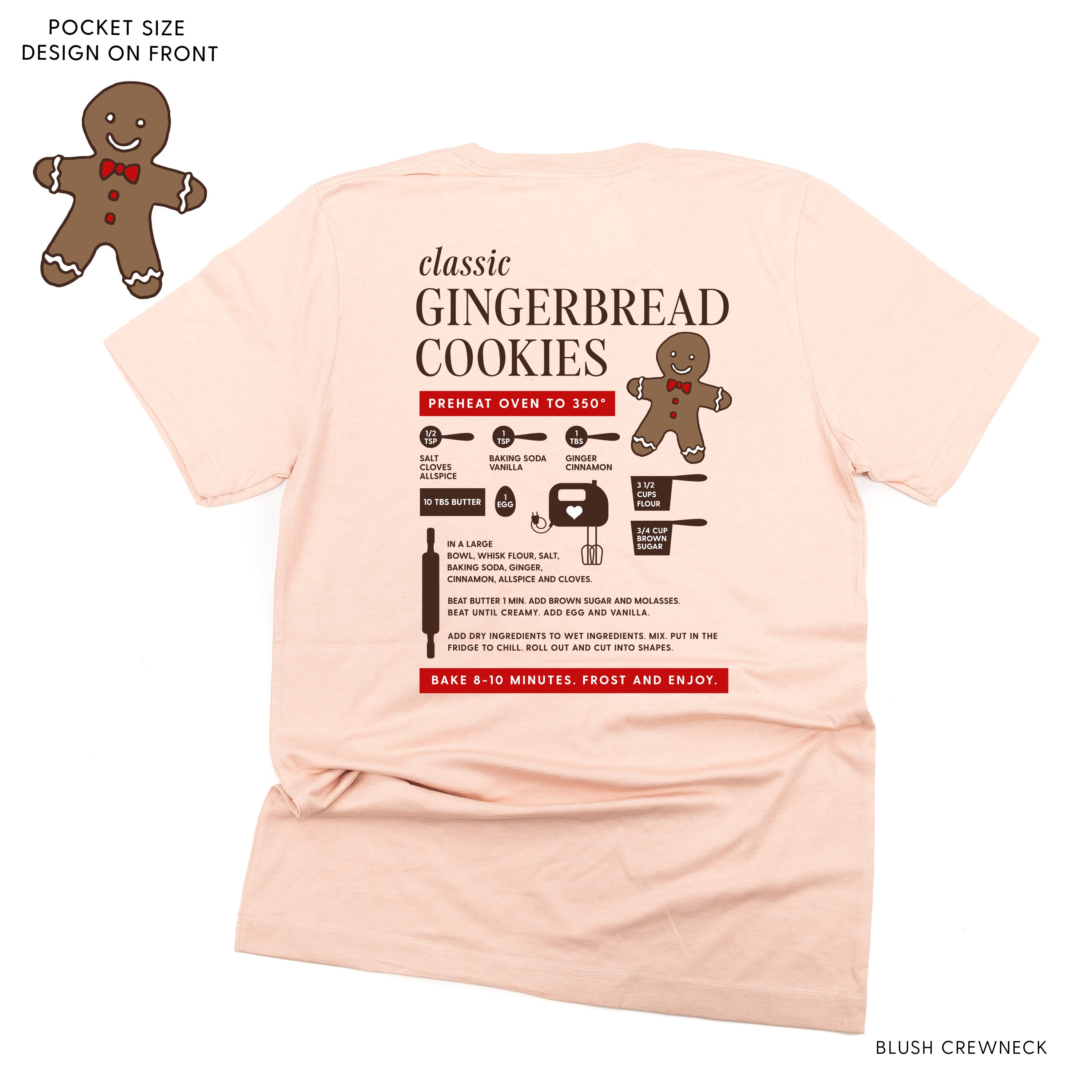 Gingerbread Cookie Recipe (pf&b) - Unisex Tee Little Mama Shirt Shop