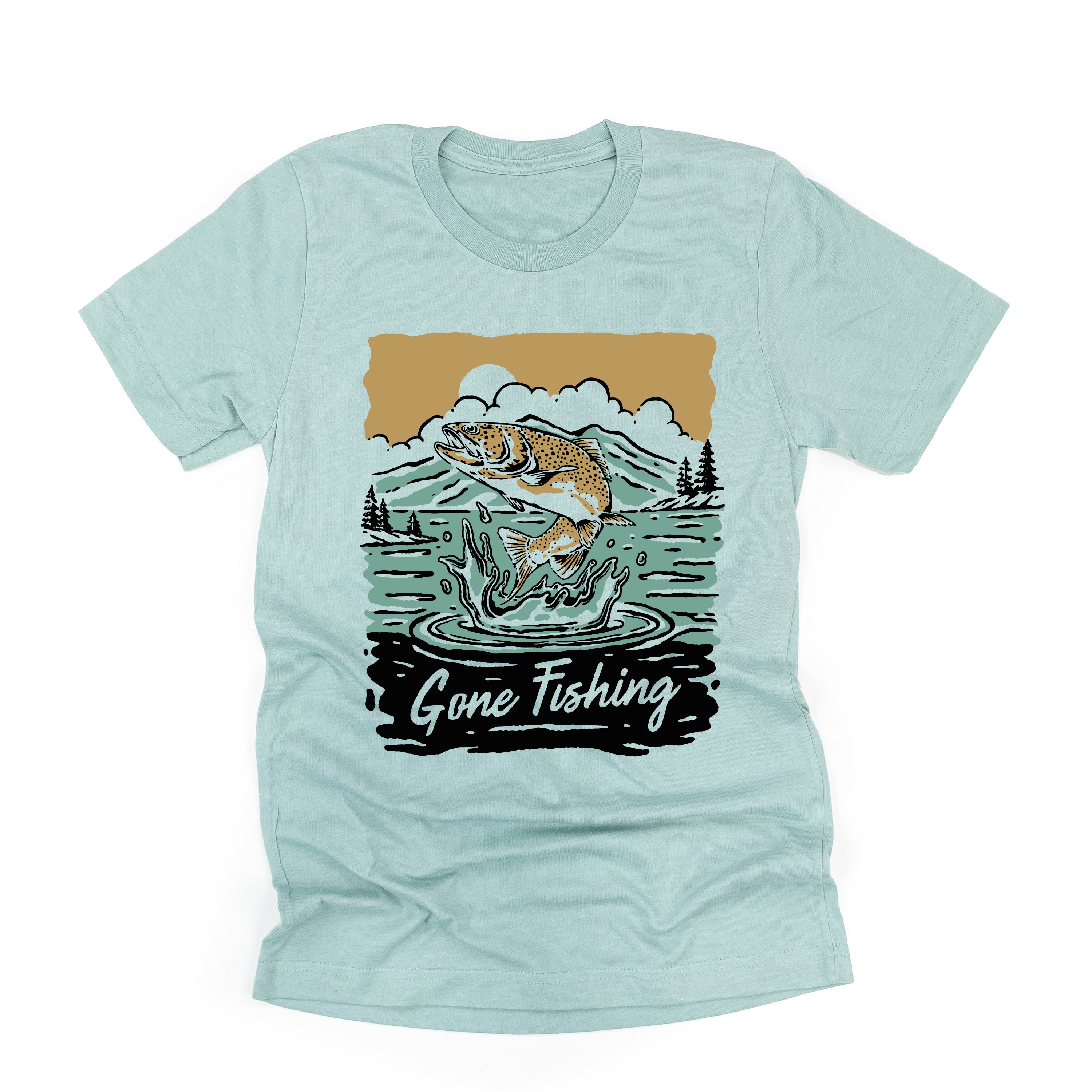 Gone Fishing - Unisex Tee Little Mama Shirt Shop