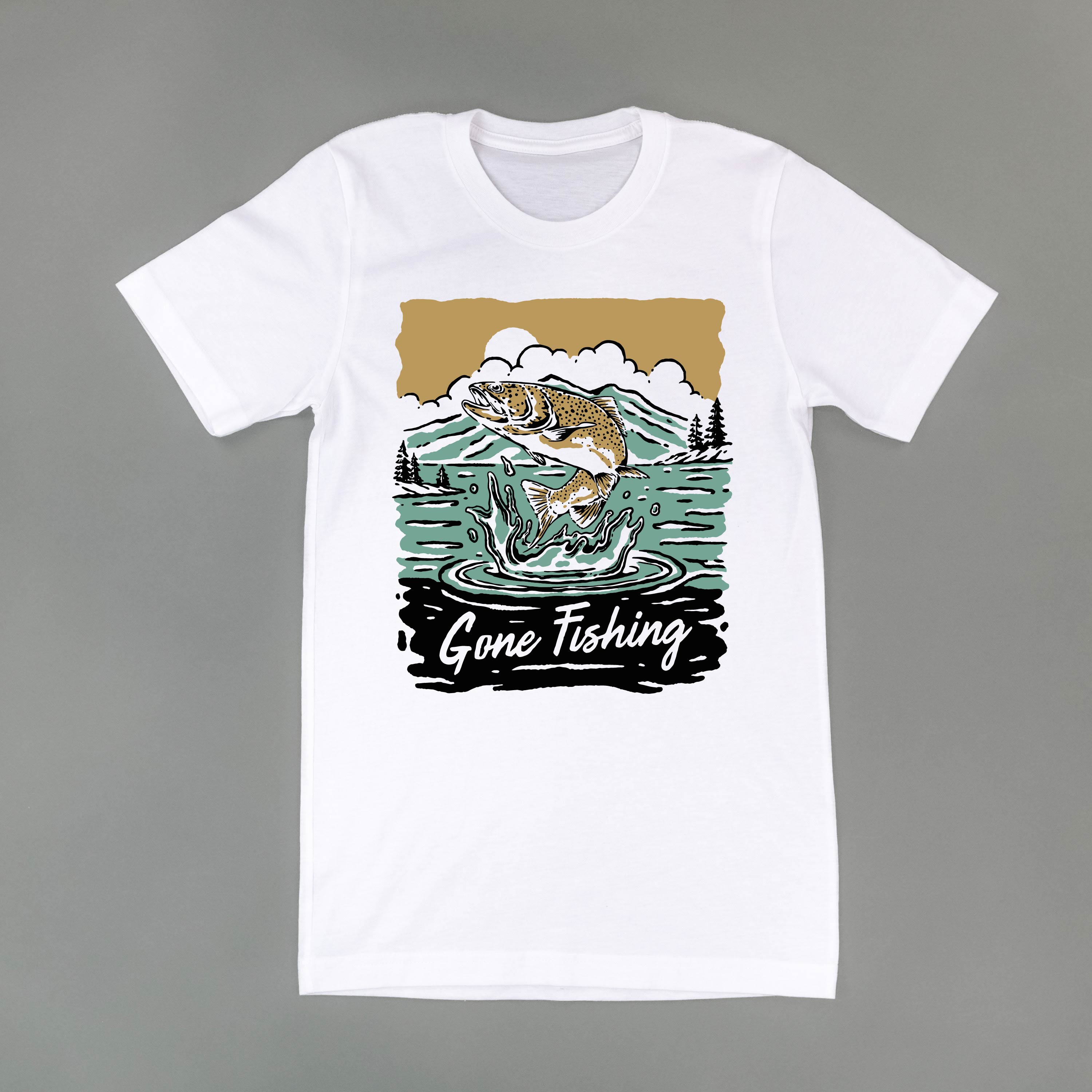 Gone Fishing - Unisex Tee Little Mama Shirt Shop
