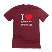 I ♥ School Supplies - Unisex Tee Little Mama Shirt Shop