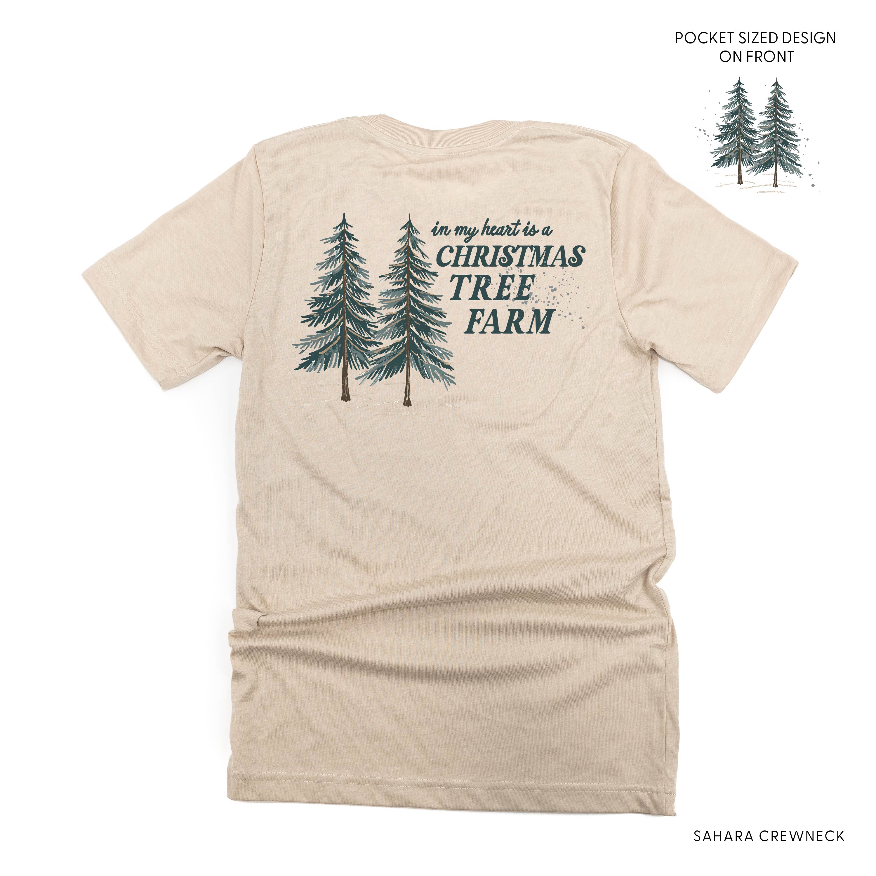 In My Heart Is A Christmas Tree Farm (pf&b) - Unisex Tee Little Mama Shirt Shop