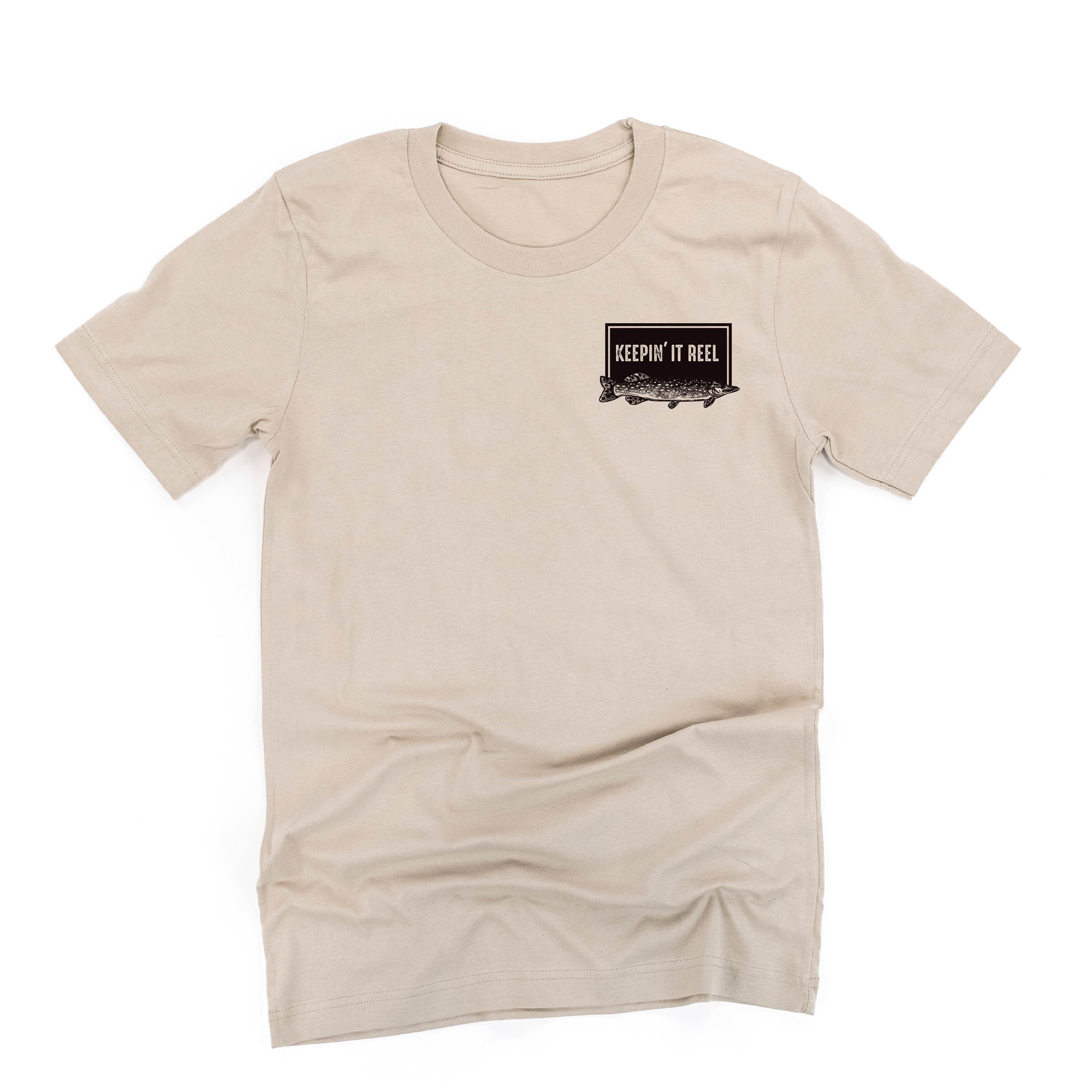 Keepin' It Reel - Fishing Reel (pf&b) - Unisex Tee Little Mama Shirt Shop