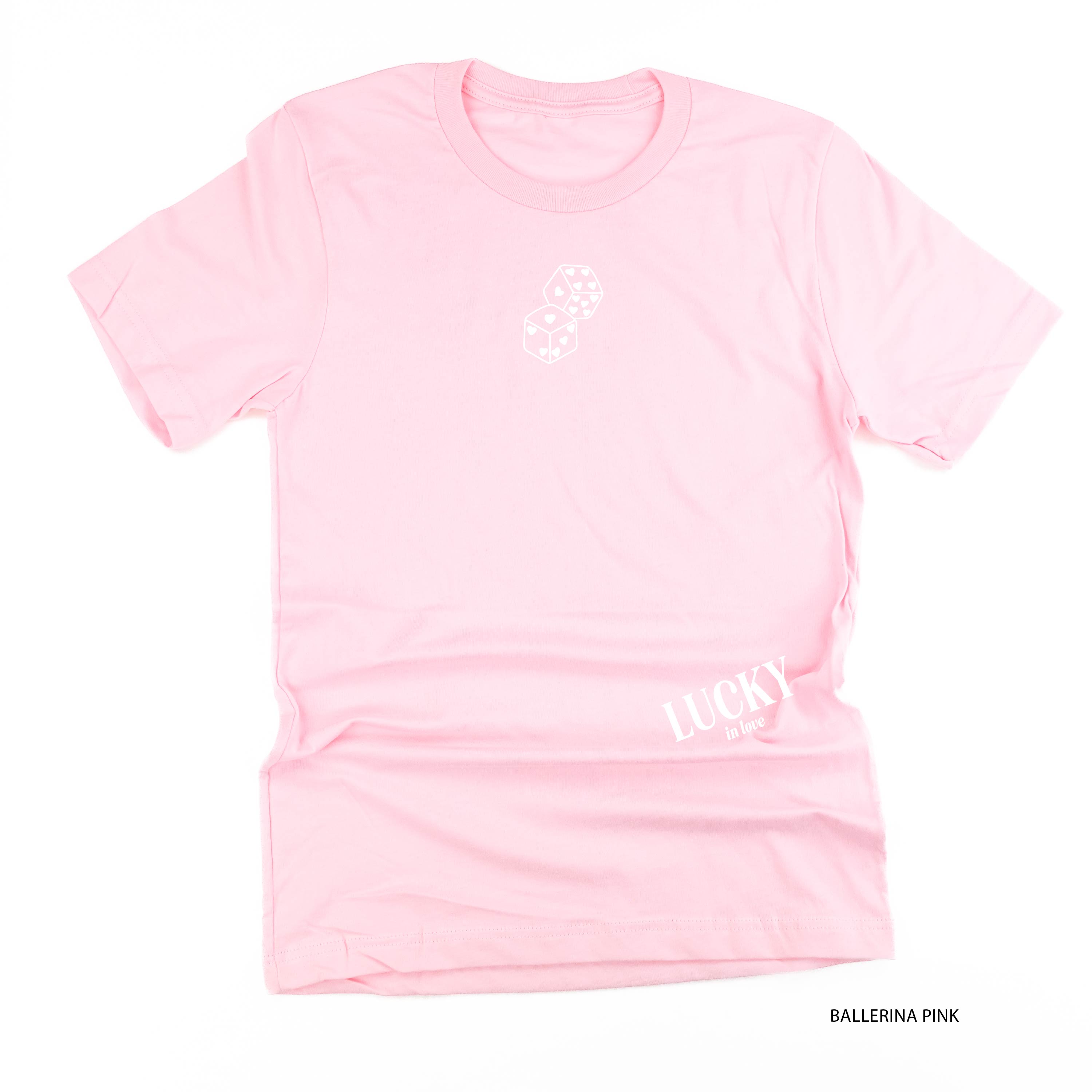 Lucky In Love - Dice (center & hd & b) - Unisex Tee Little Mama Shirt Shop