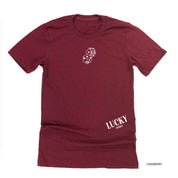 Lucky In Love - Dice (center & hd & b) - Unisex Tee Little Mama Shirt Shop