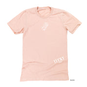 Lucky In Love - Dice (center & hd & b) - Unisex Tee Little Mama Shirt Shop