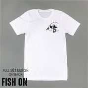 Mountain Fish & Pole - Fish On (pf&b)  - Unisex Tee Little Mama Shirt Shop