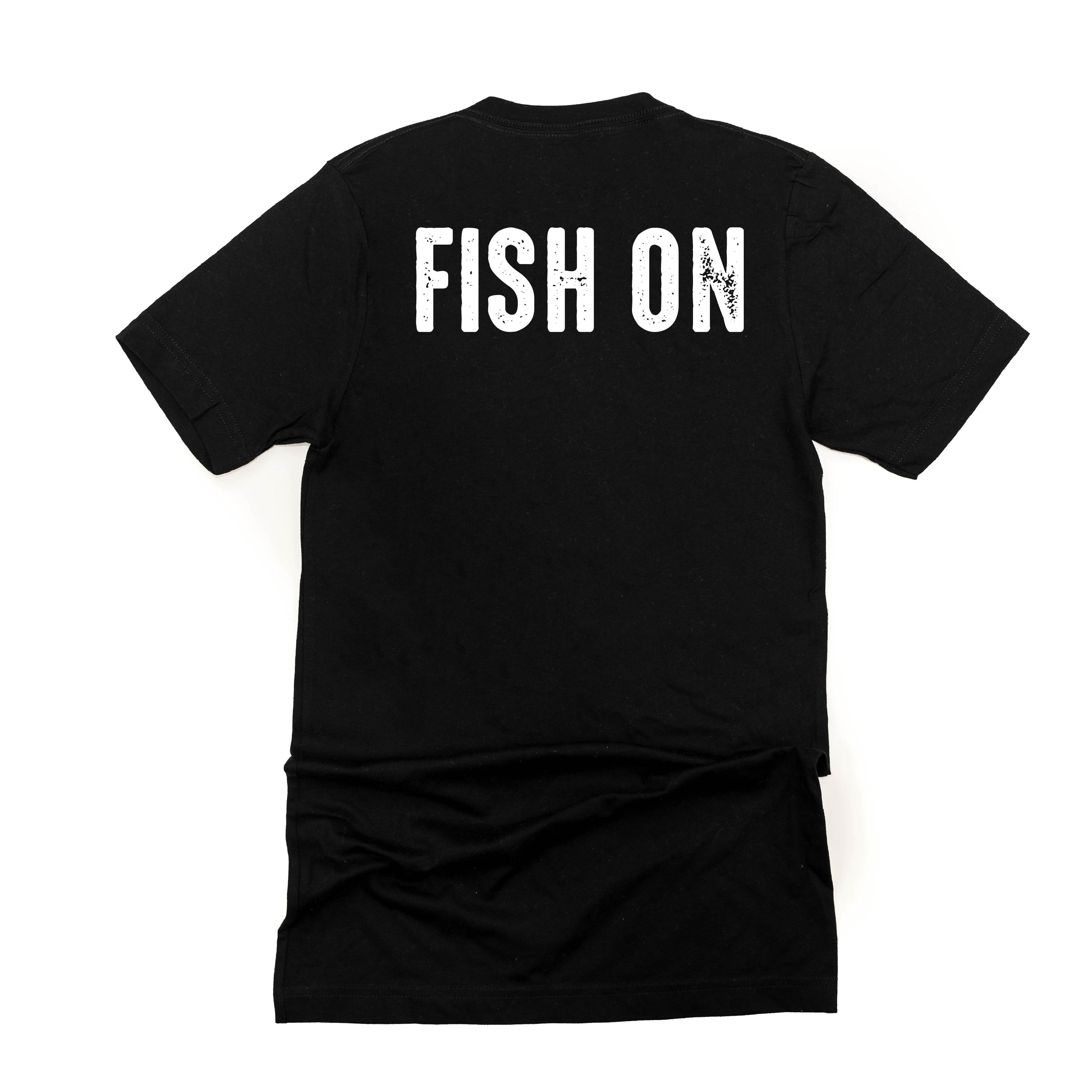 Mountain Fish & Pole - Fish On (pf&b)  - Unisex Tee Little Mama Shirt Shop