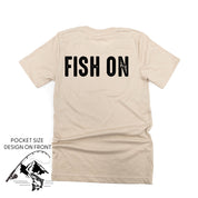 Mountain Fish & Pole - Fish On (pf&b)  - Unisex Tee Little Mama Shirt Shop