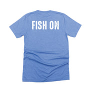 Mountain Fish & Pole - Fish On (pf&b)  - Unisex Tee Little Mama Shirt Shop