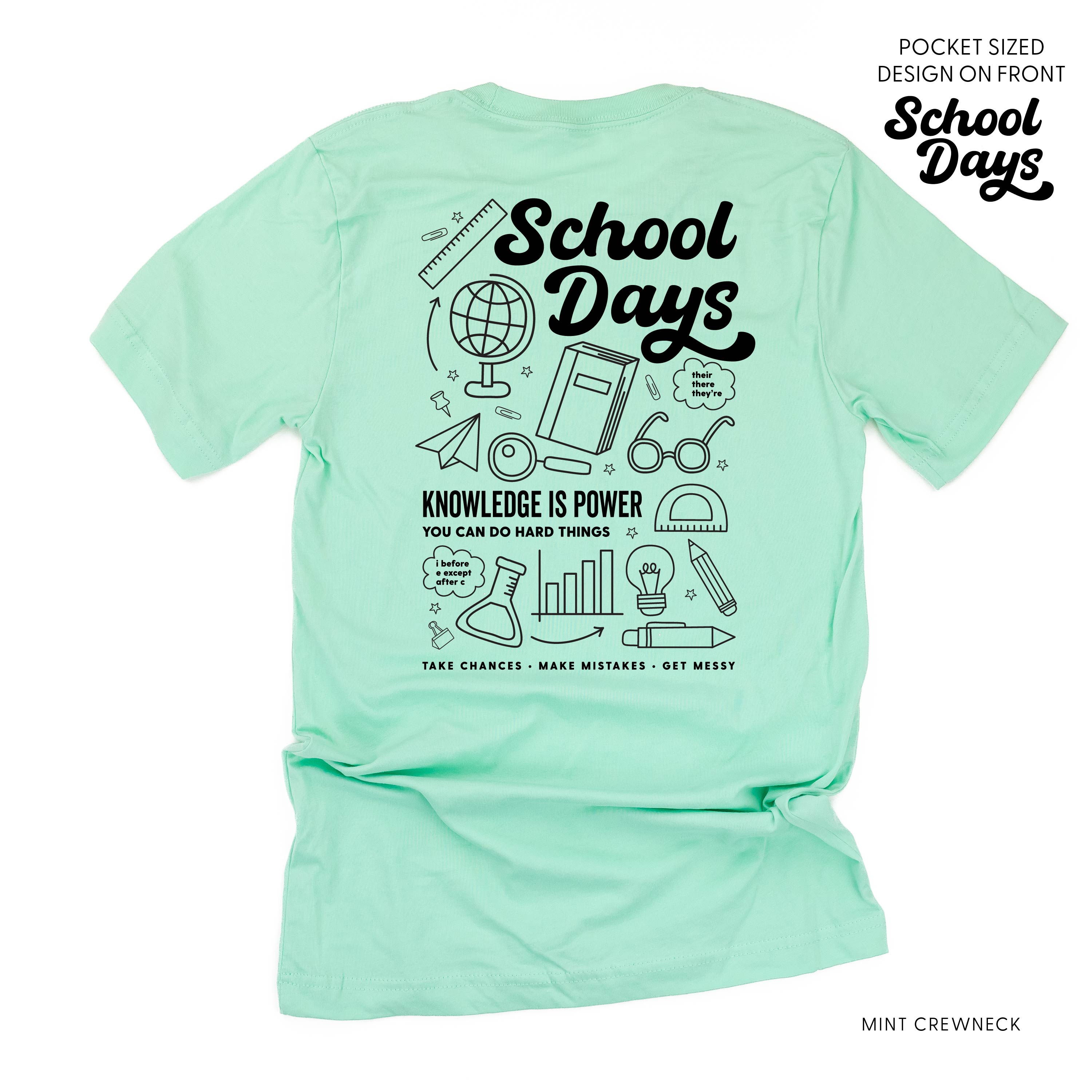  Full School Days Design on Back - Unisex Tee Little Mama Shirt Shop