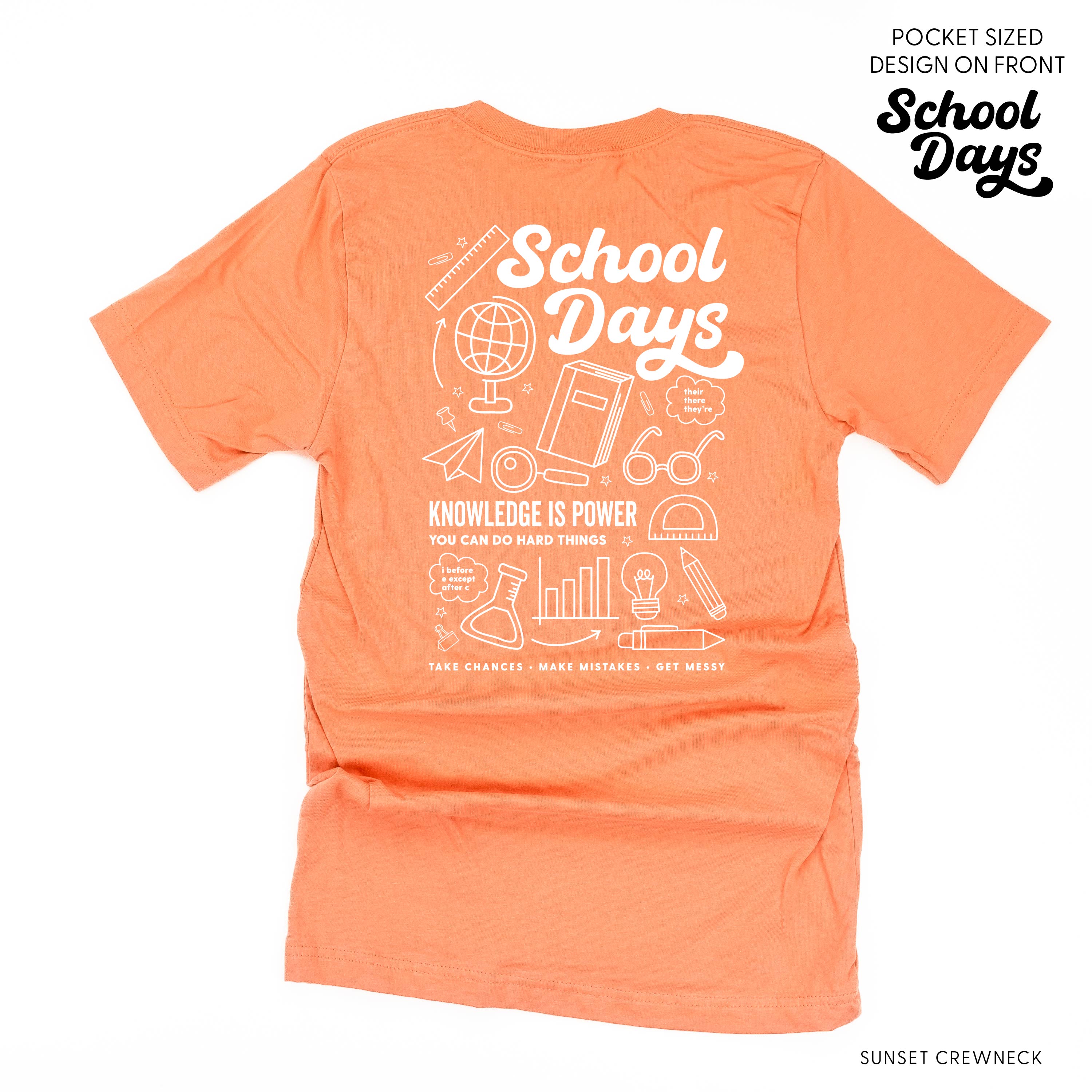  Full School Days Design on Back - Unisex Tee Little Mama Shirt Shop