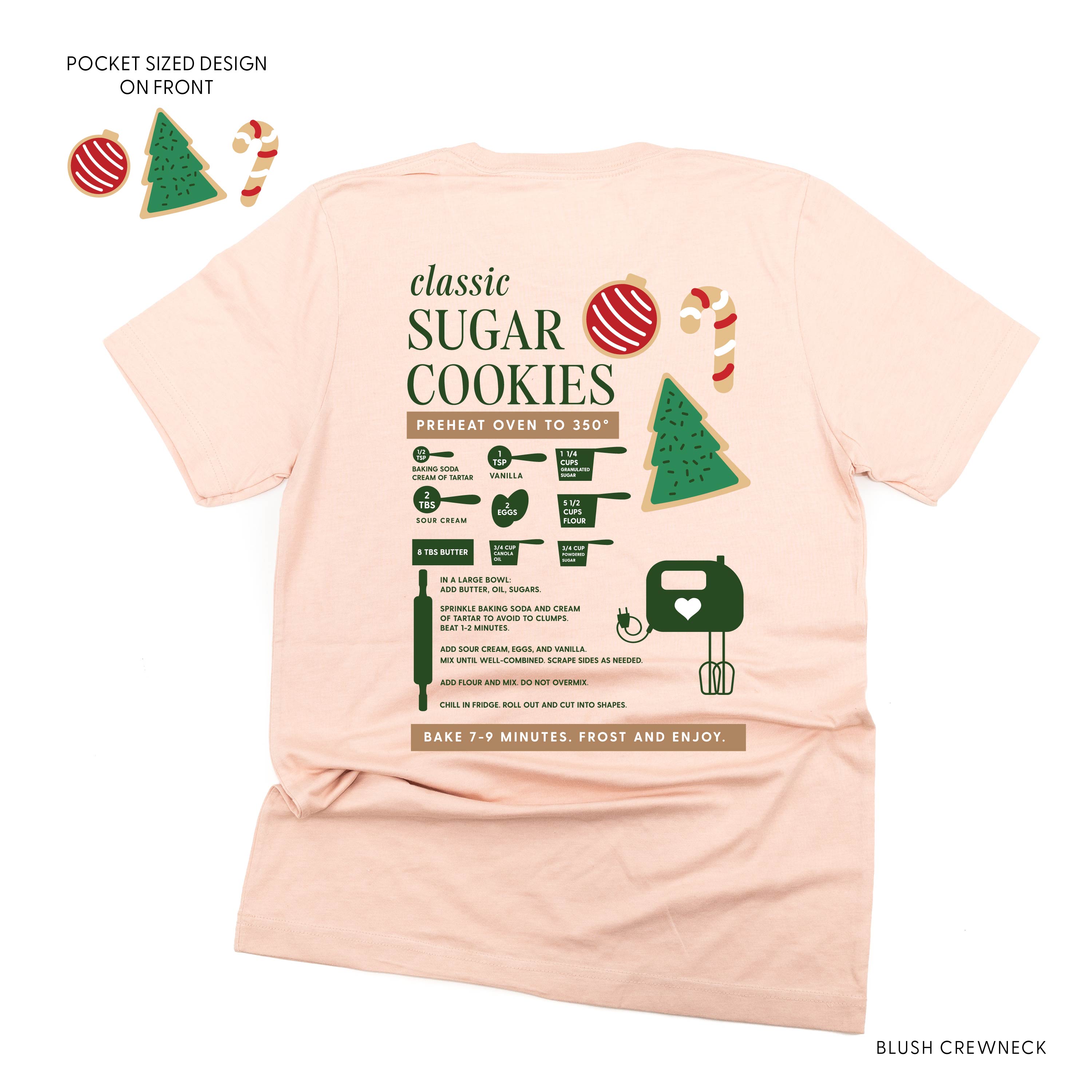 Sugar Cookie Recipe (pf&b) - Unisex Tee Little Mama Shirt Shop