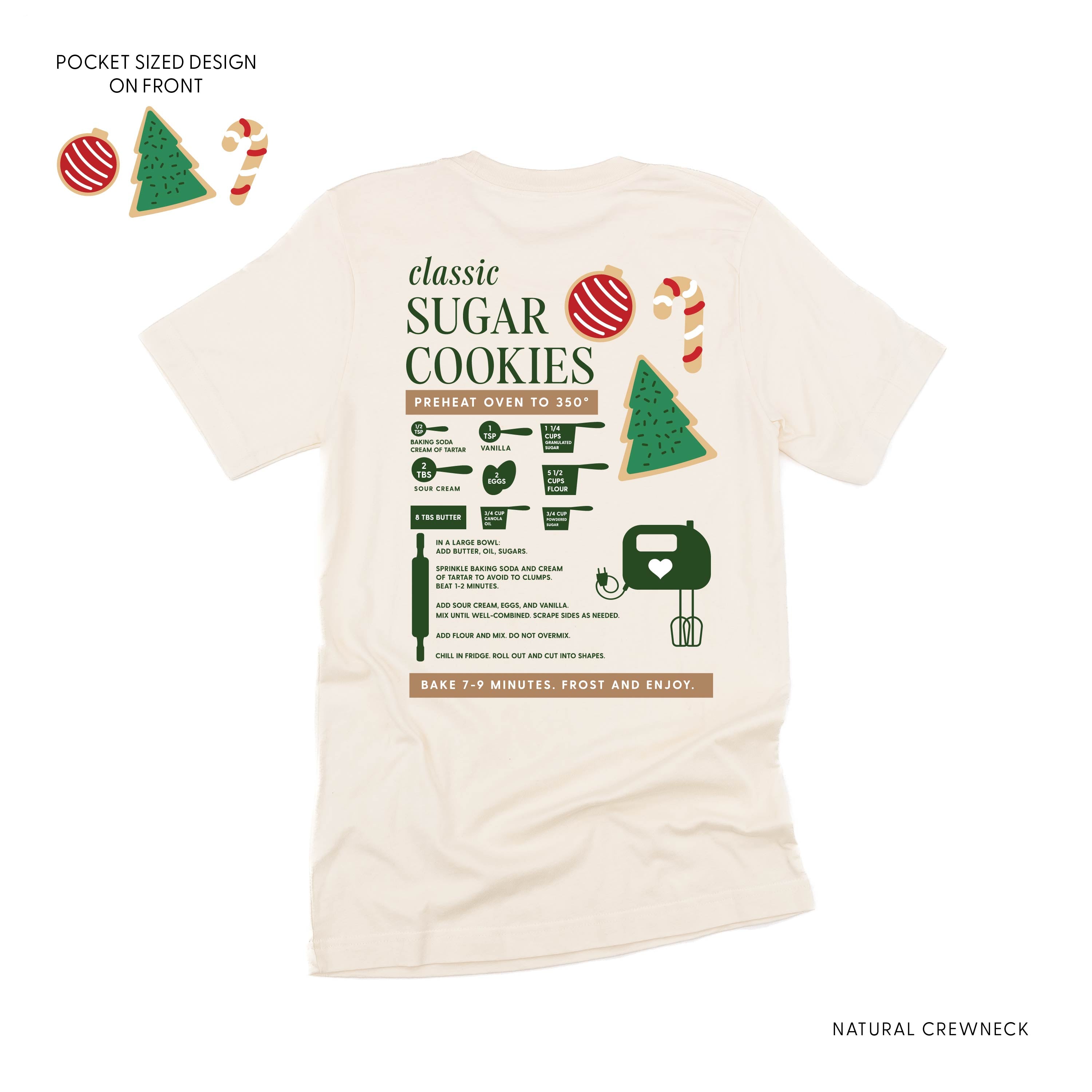 Sugar Cookie Recipe (pf&b) - Unisex Tee Little Mama Shirt Shop