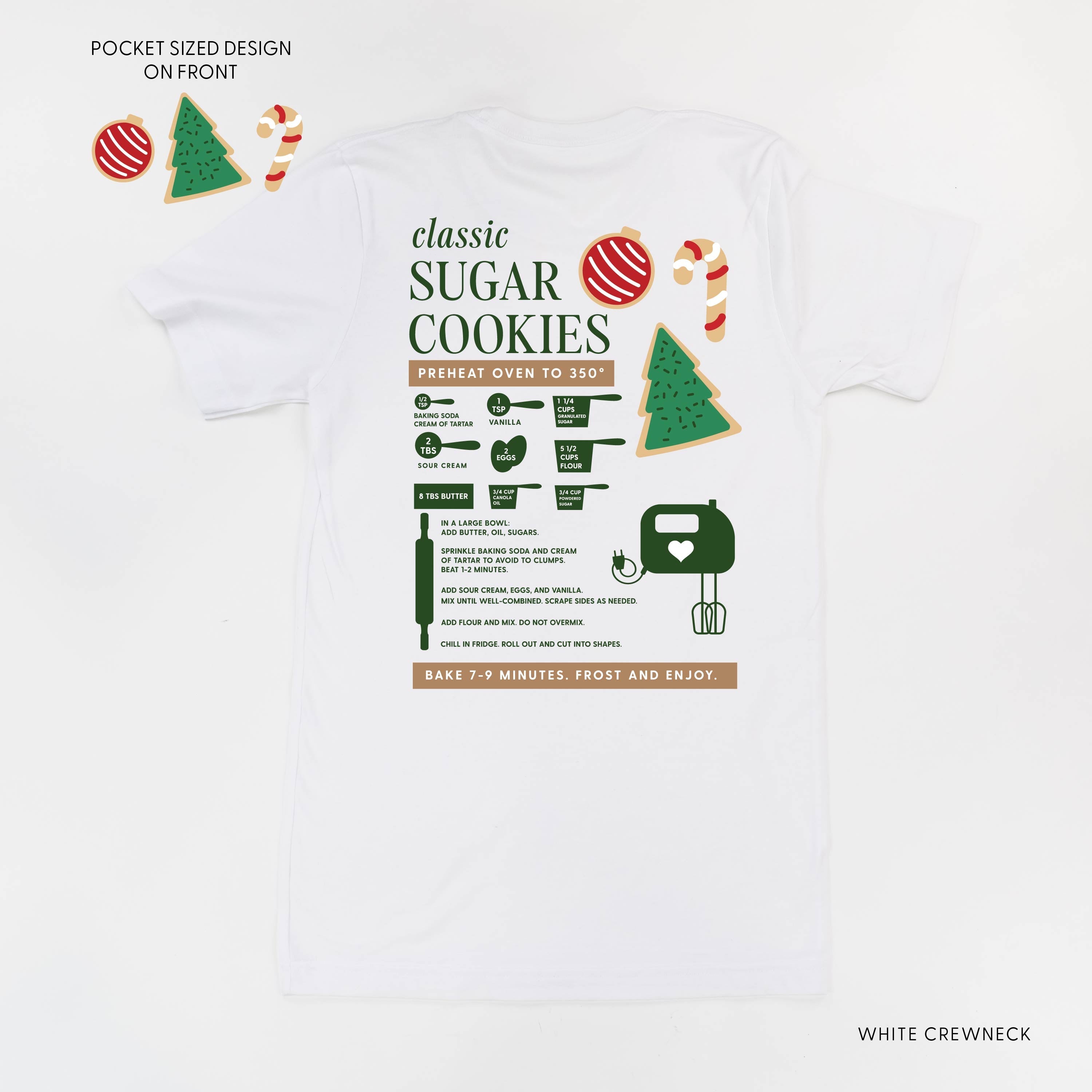Sugar Cookie Recipe (pf&b) - Unisex Tee Little Mama Shirt Shop