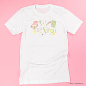 Watercolor School Supplies - Unisex Tee Little Mama Shirt Shop